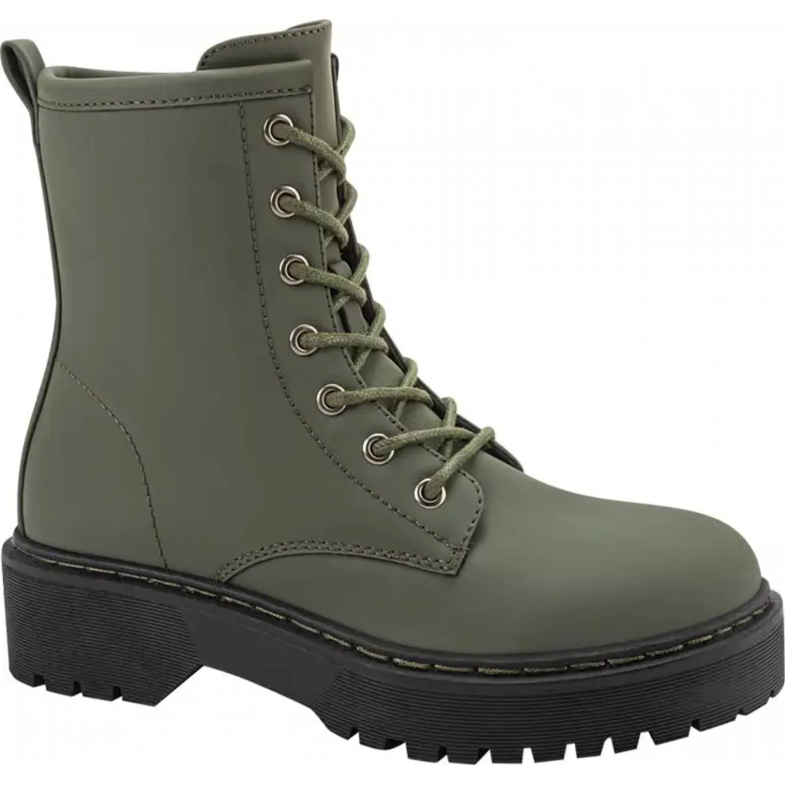 Suela Track Botines Para Mujer Verde Militar Botas Militares