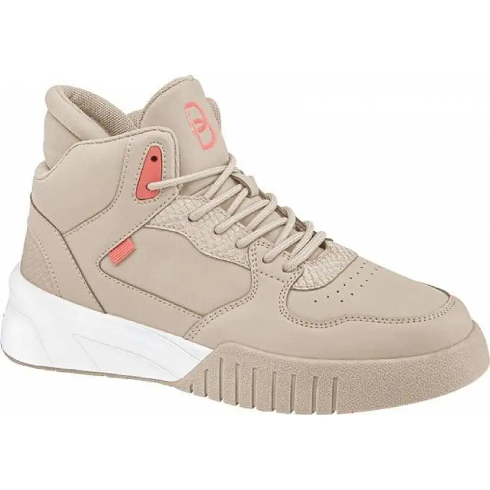 Bota tenis casual urbano dama beige Belinda Peregrin modelo 2402