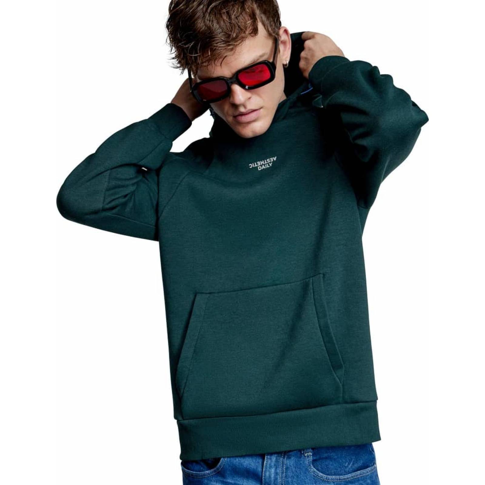 Sudadera casual caballero verde Hard Soda modelo ELEN