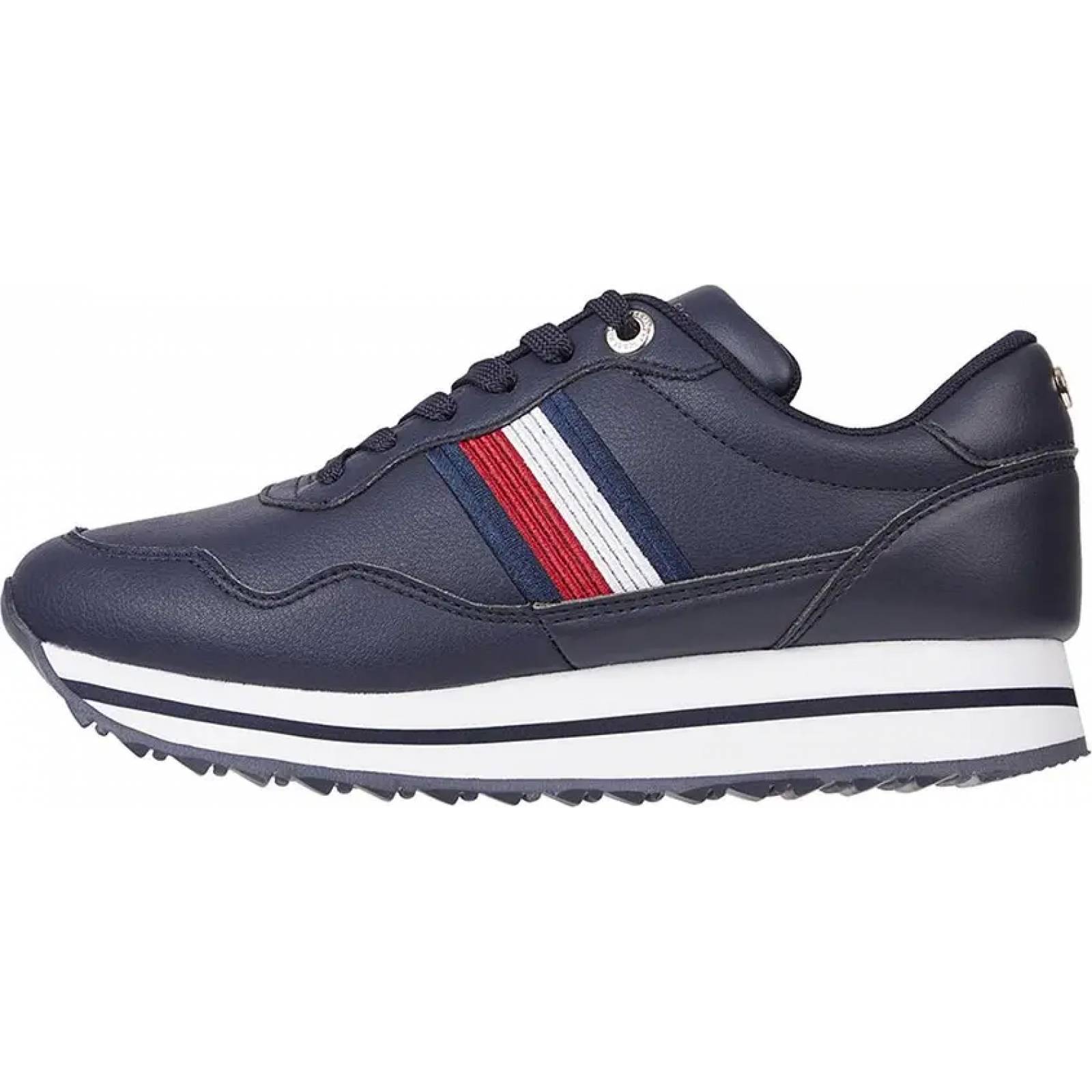 Choclo tenis casual urbano dama azul marino piel Tommy Hilfiger modelo 1DW6