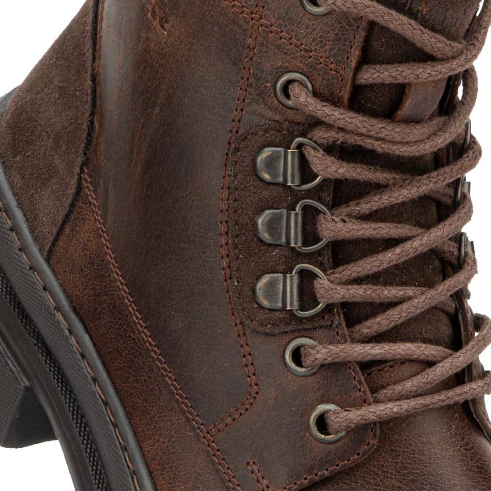 Bota heavy caballero cafe piel Hummer modelo 2918