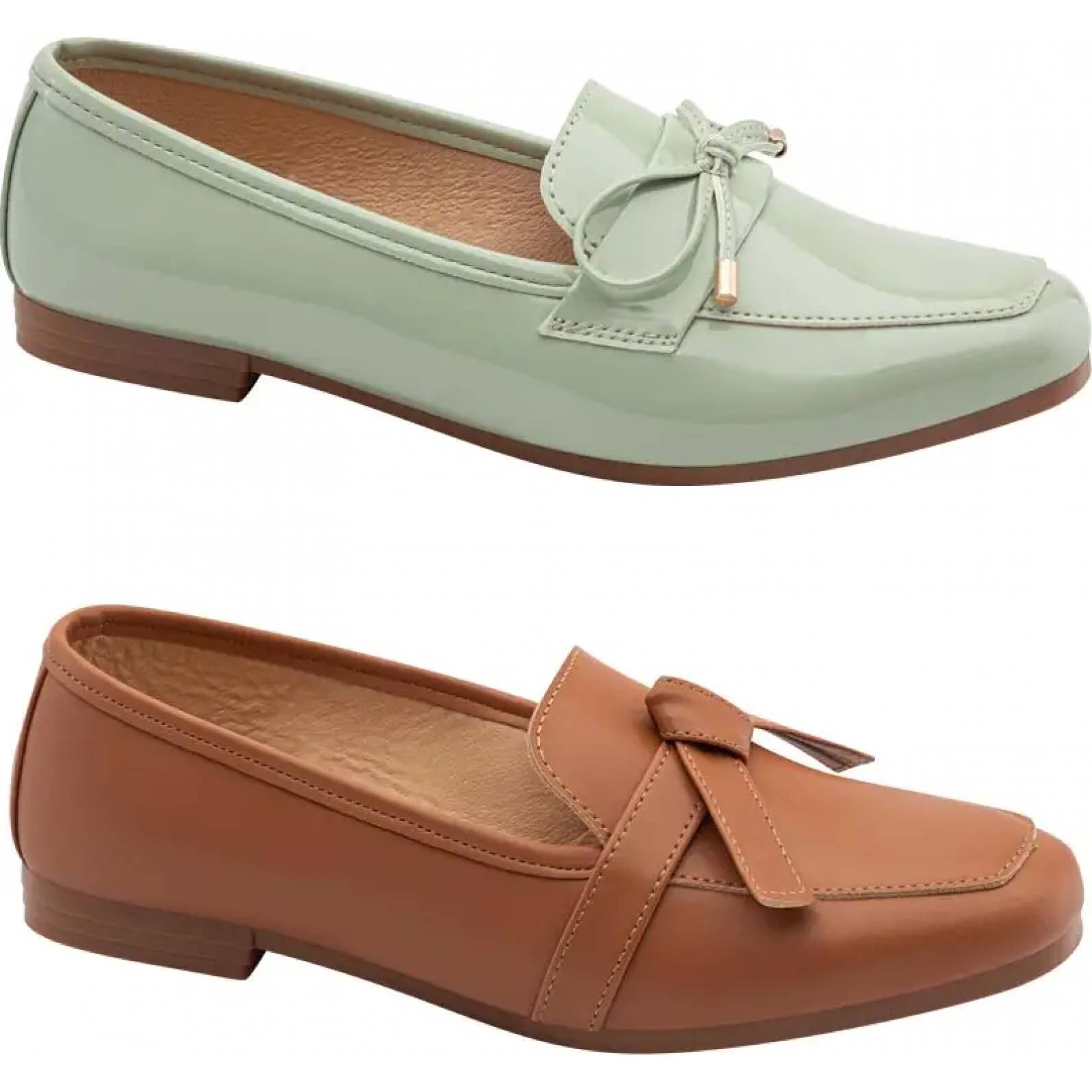 Kit 2 pares mocasines dama multicolor Pink By Price Shoes modelo 4639