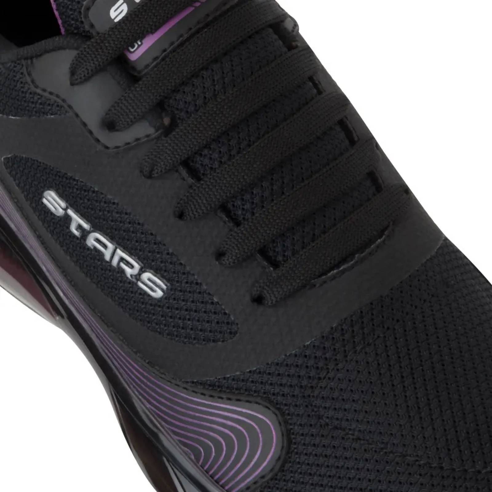 Caminar tenis deportivo dama negro Po Box modelo 9750