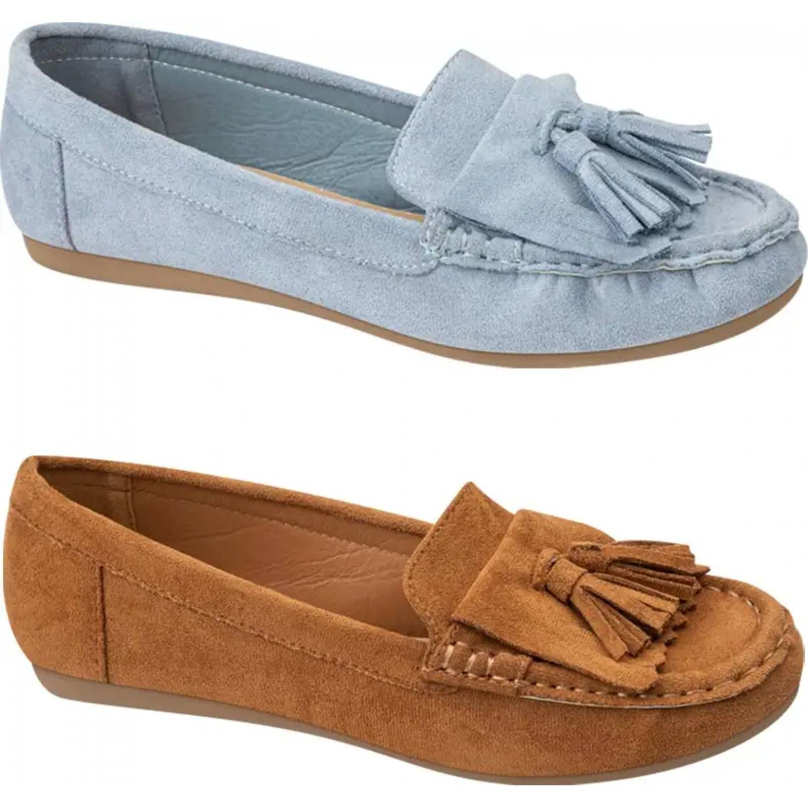 Kit 2 pares mocasines dama multicolor Shosh modelo N224