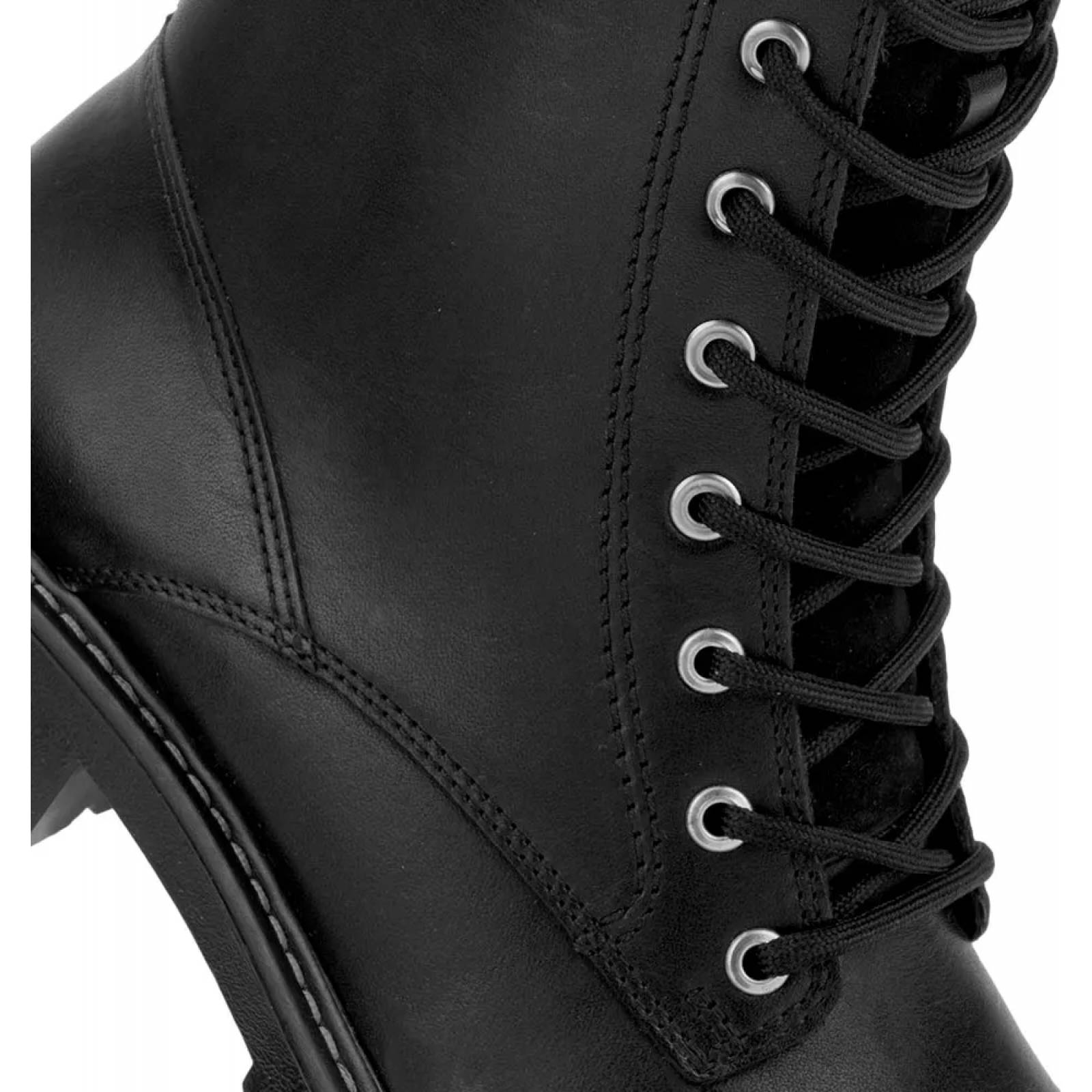 Bota militar dama negro piel Flexi modelo 7820