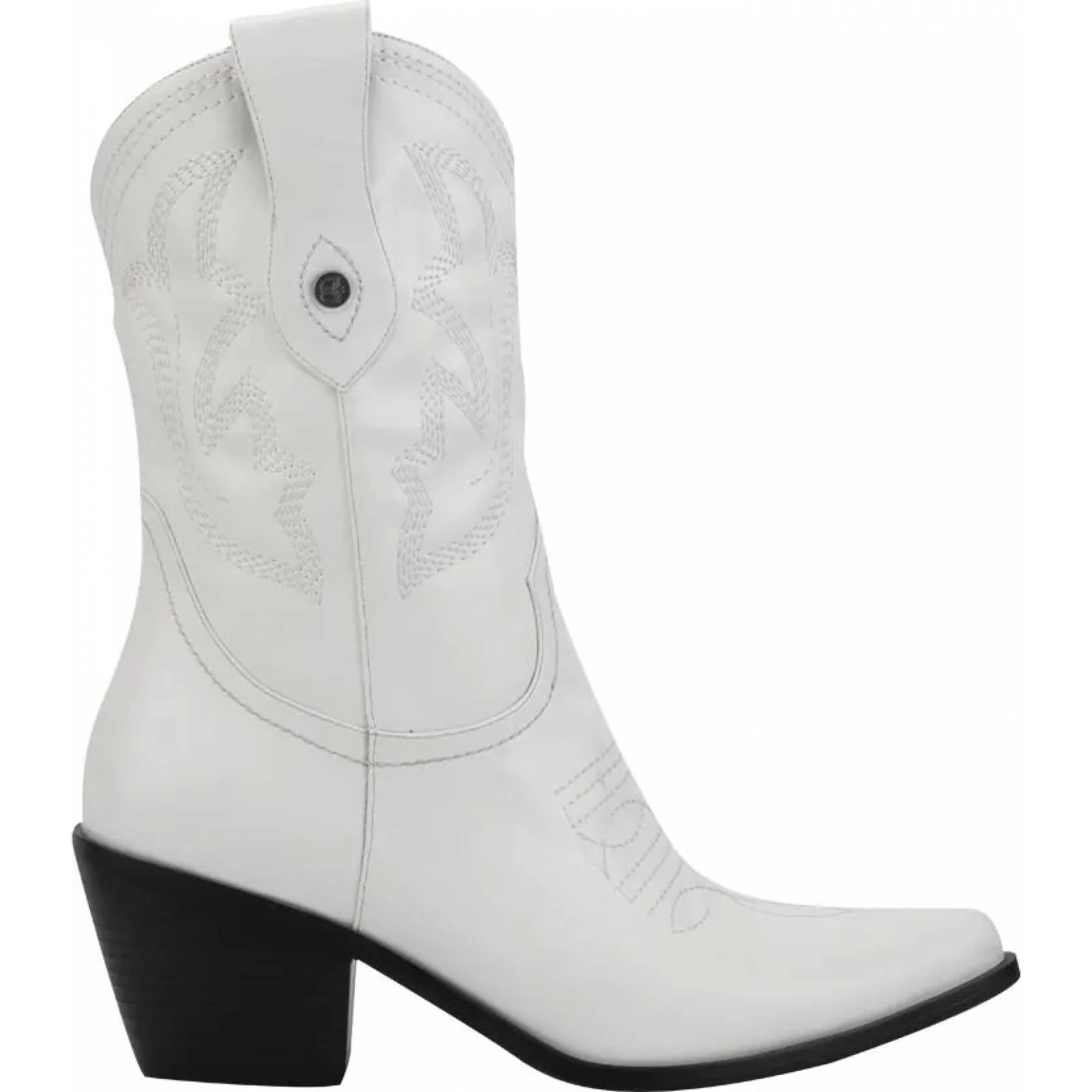 Botas 3/4 vaqueras dama blanco Belinda Peregrin modelo 9691