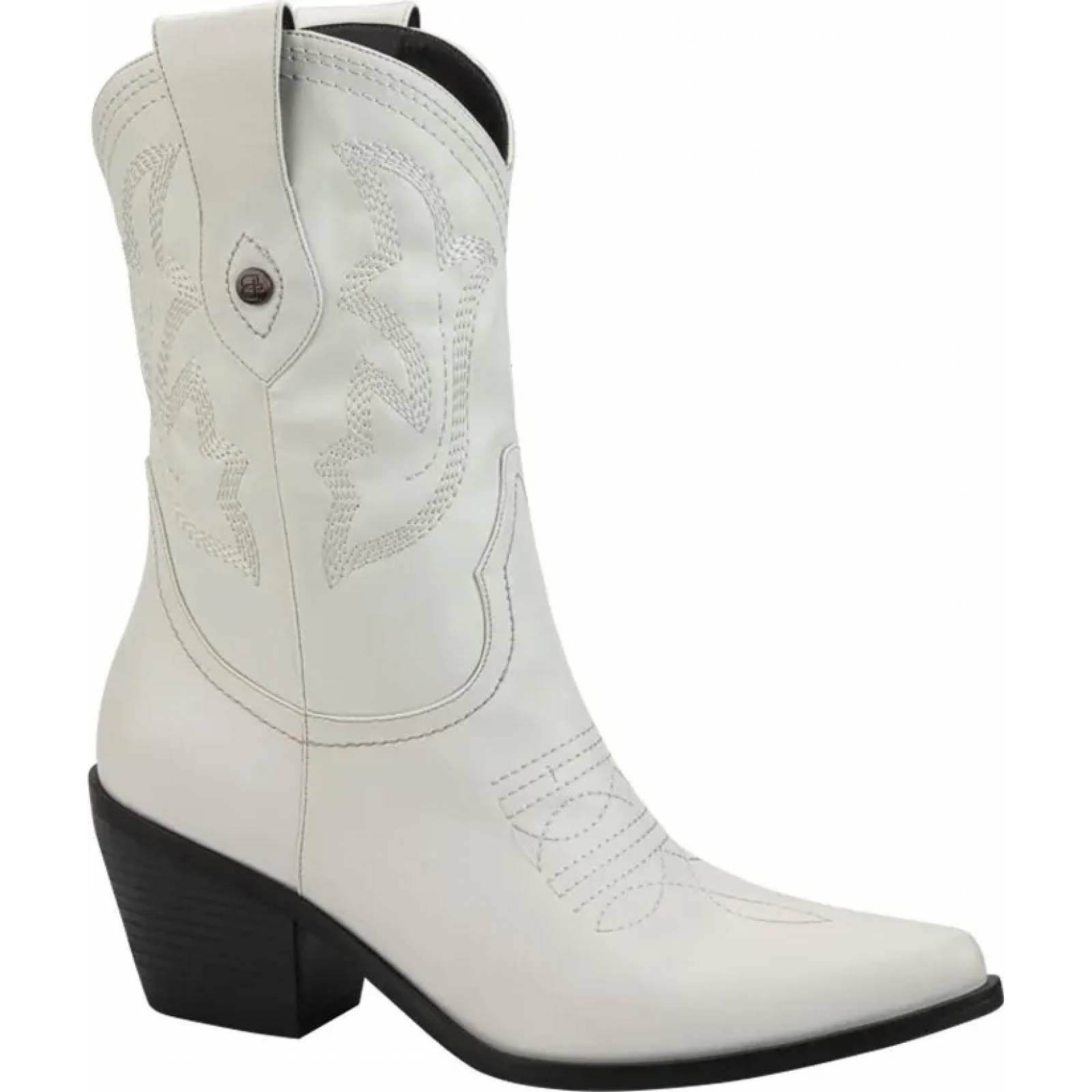 Botas 3/4 vaqueras dama blanco Belinda Peregrin modelo 9691