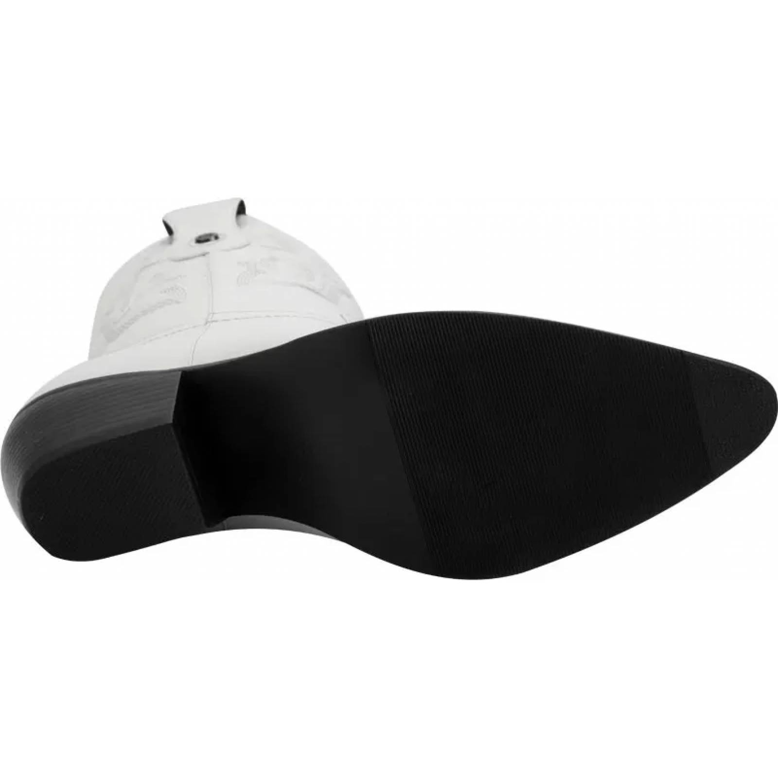 Botas 3/4 vaqueras dama blanco Belinda Peregrin modelo 9691