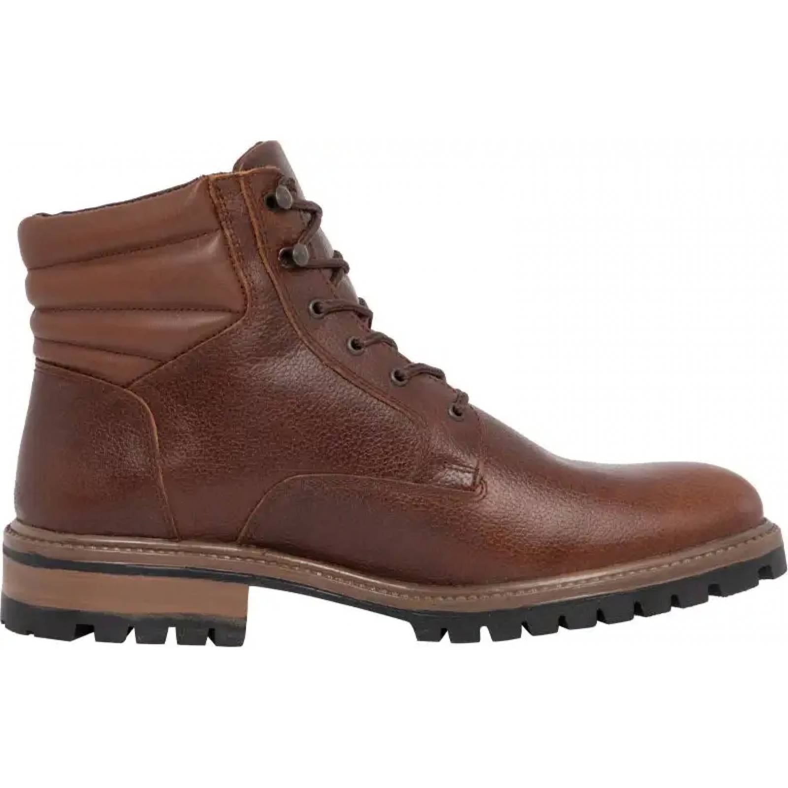 Bota heavy caballero cafe piel Locman modelo 5602