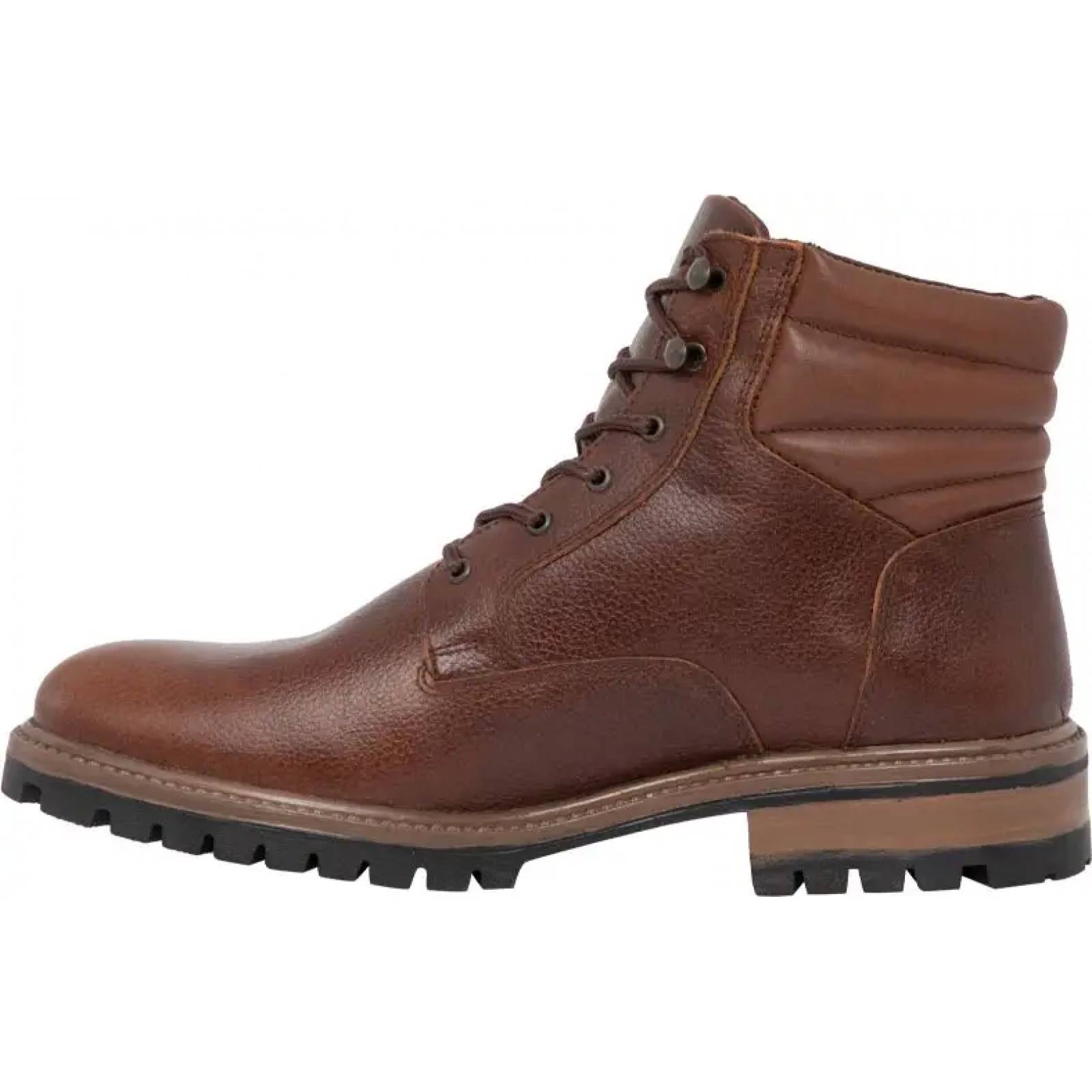 Bota heavy caballero cafe piel Locman modelo 5602