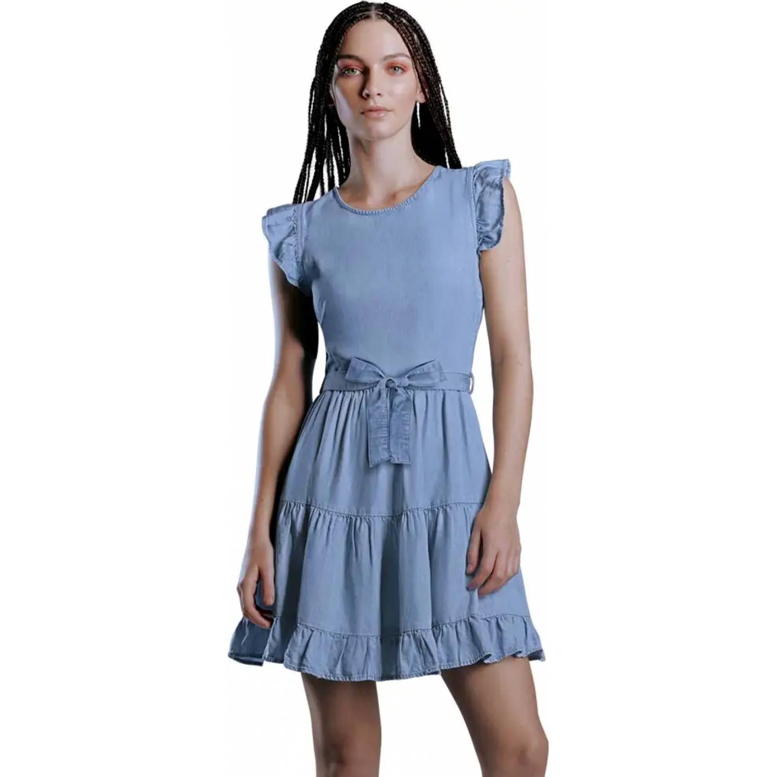 Vestido casual dama azul Holly Land modelo 1014