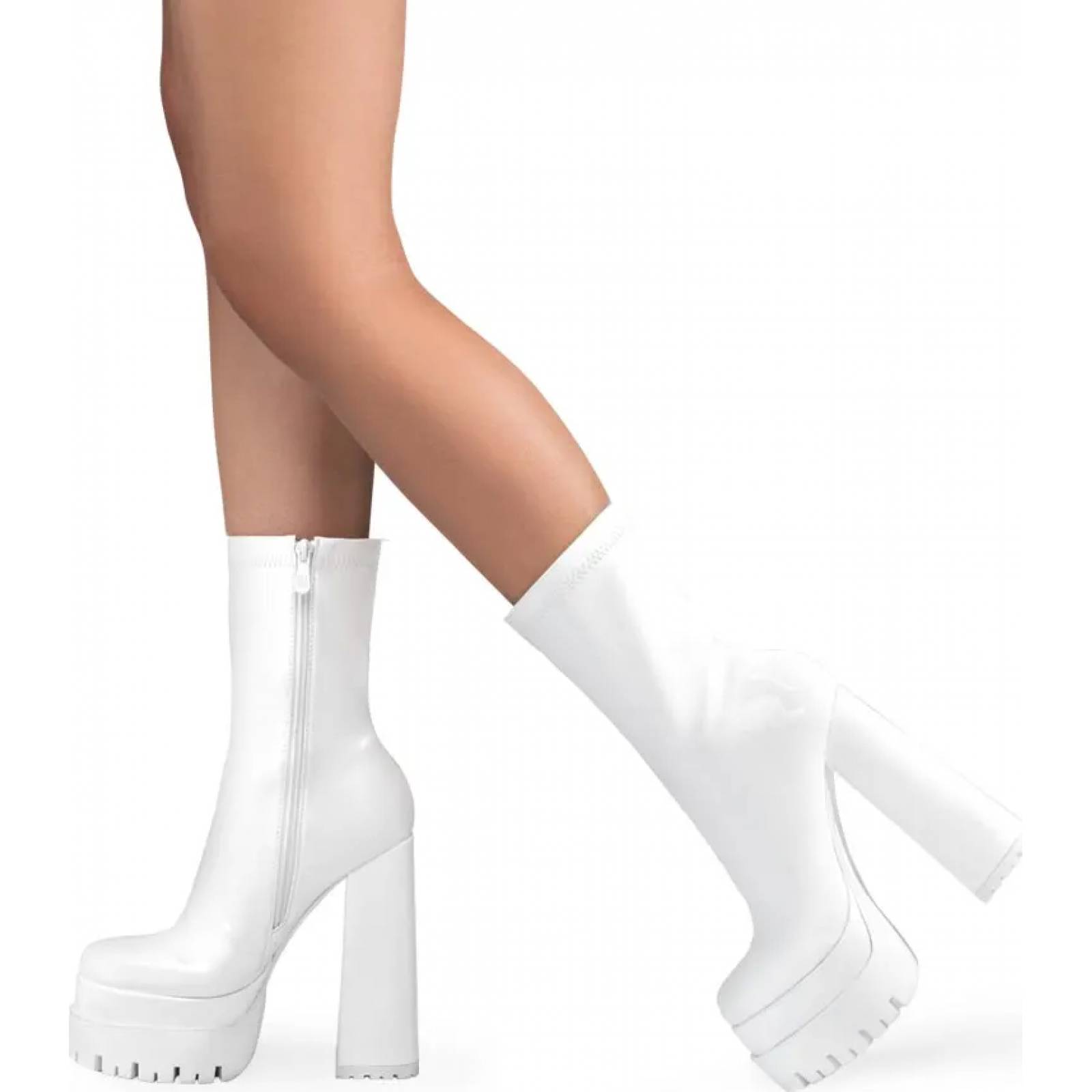 Bota vestir dama blanco Belinda Peregrin modelo 6472