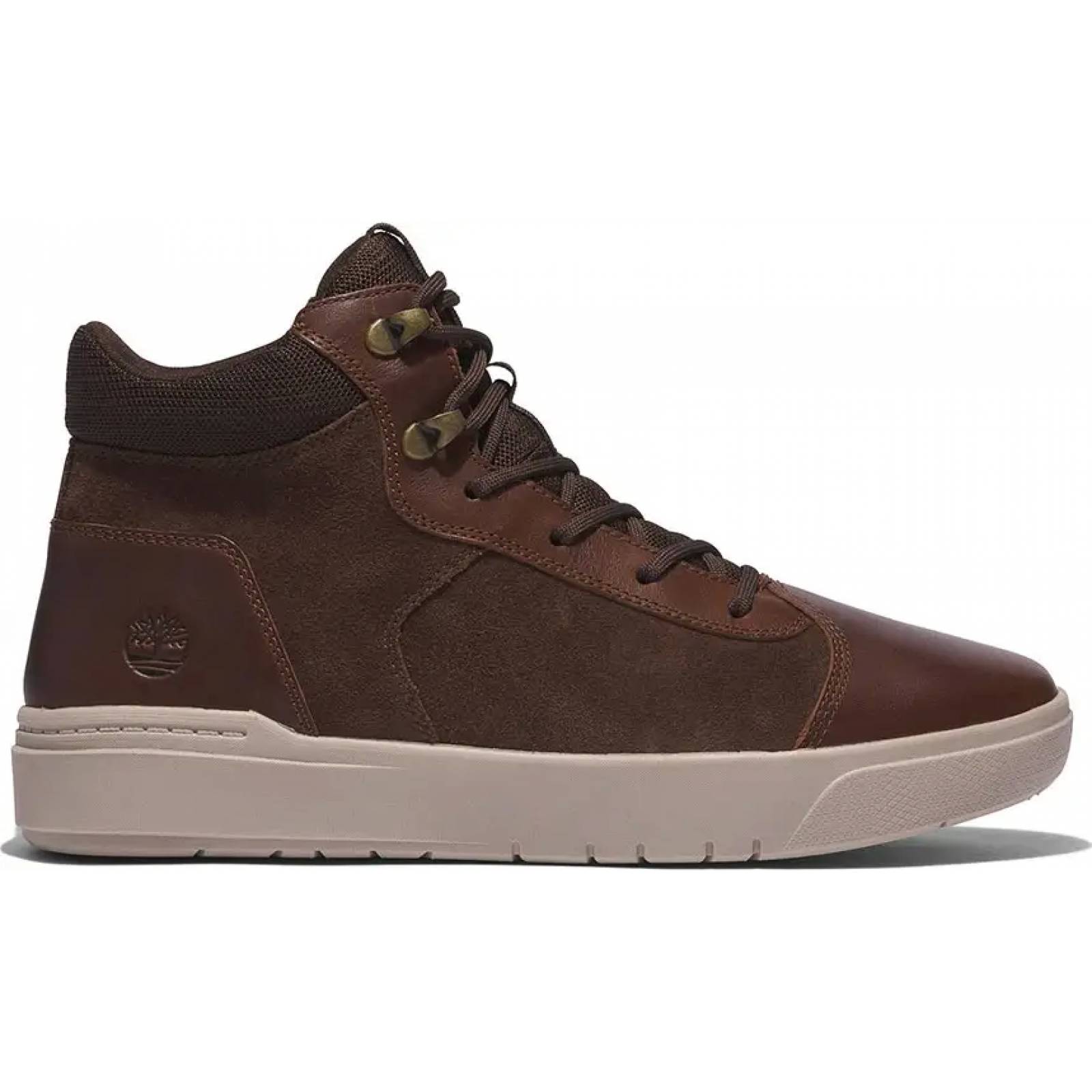 Bota tenis casual urbano caballero cafe piel Timberland modelo N201