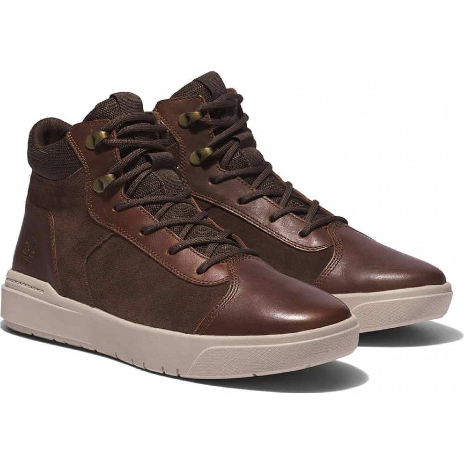 Bota tenis casual urbano caballero cafe piel Timberland modelo N201