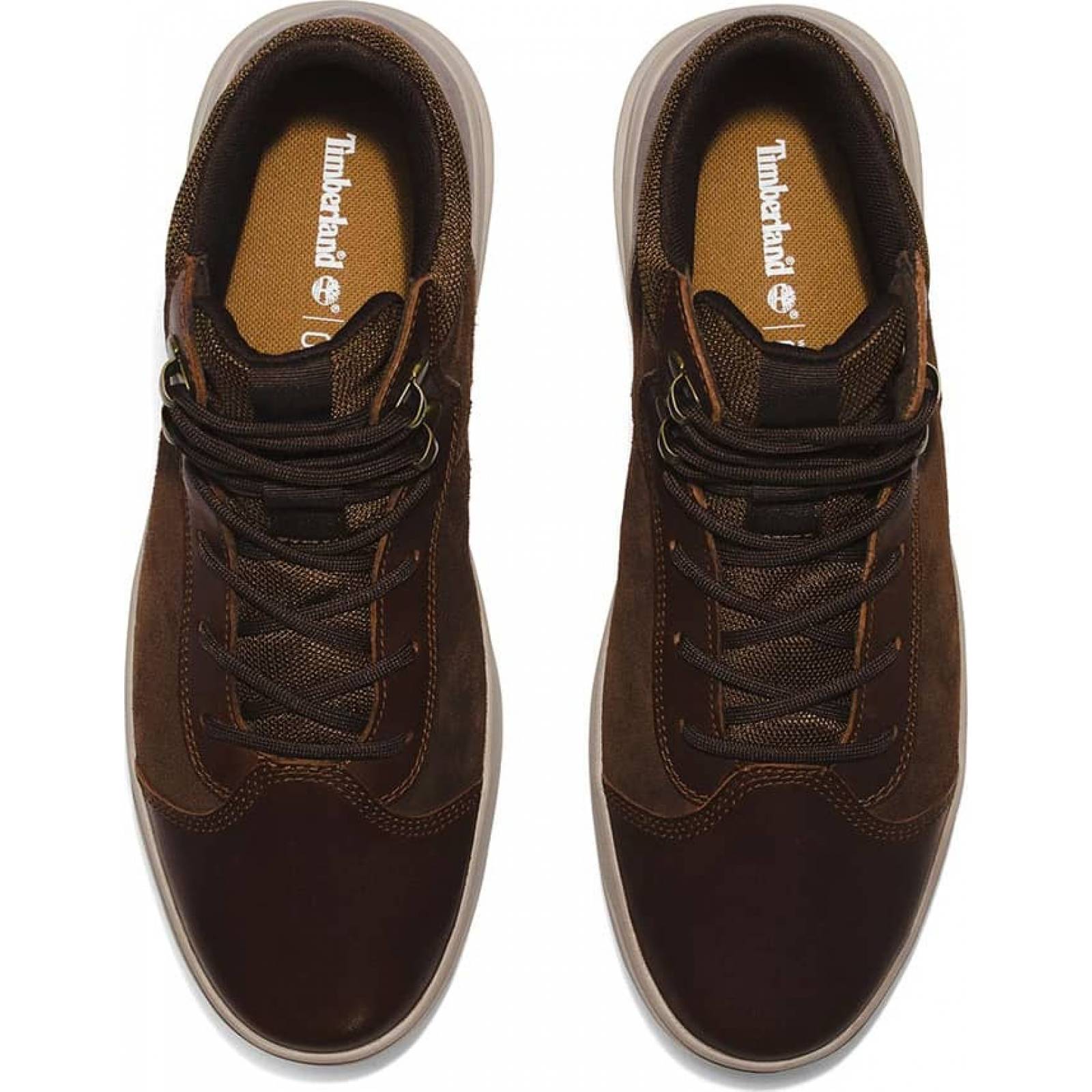 Bota tenis casual urbano caballero cafe piel Timberland modelo N201