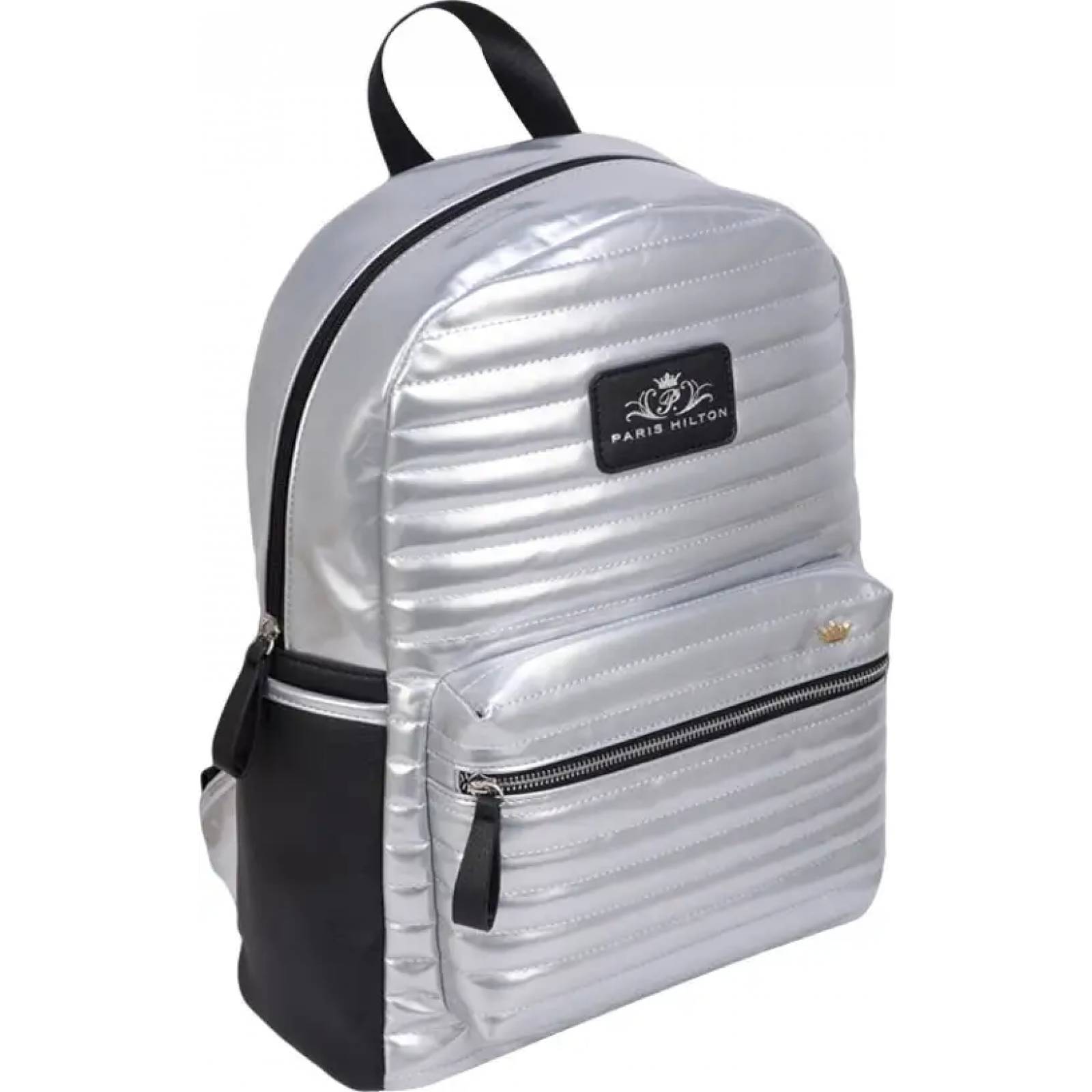 Backpack mochila/morral/maleta dama plata Paris Hilton modelo H907