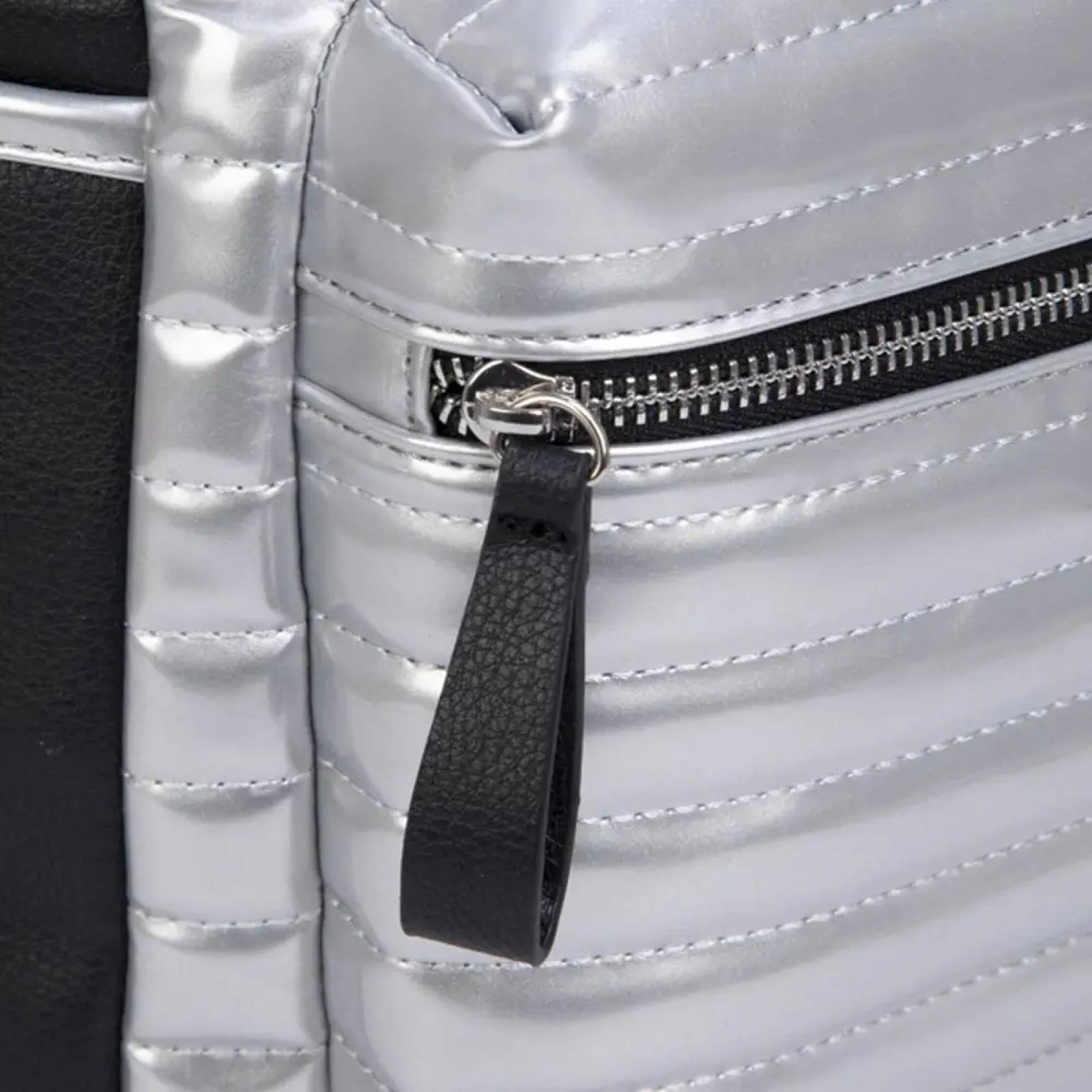 Backpack mochila/morral/maleta dama plata Paris Hilton modelo H907