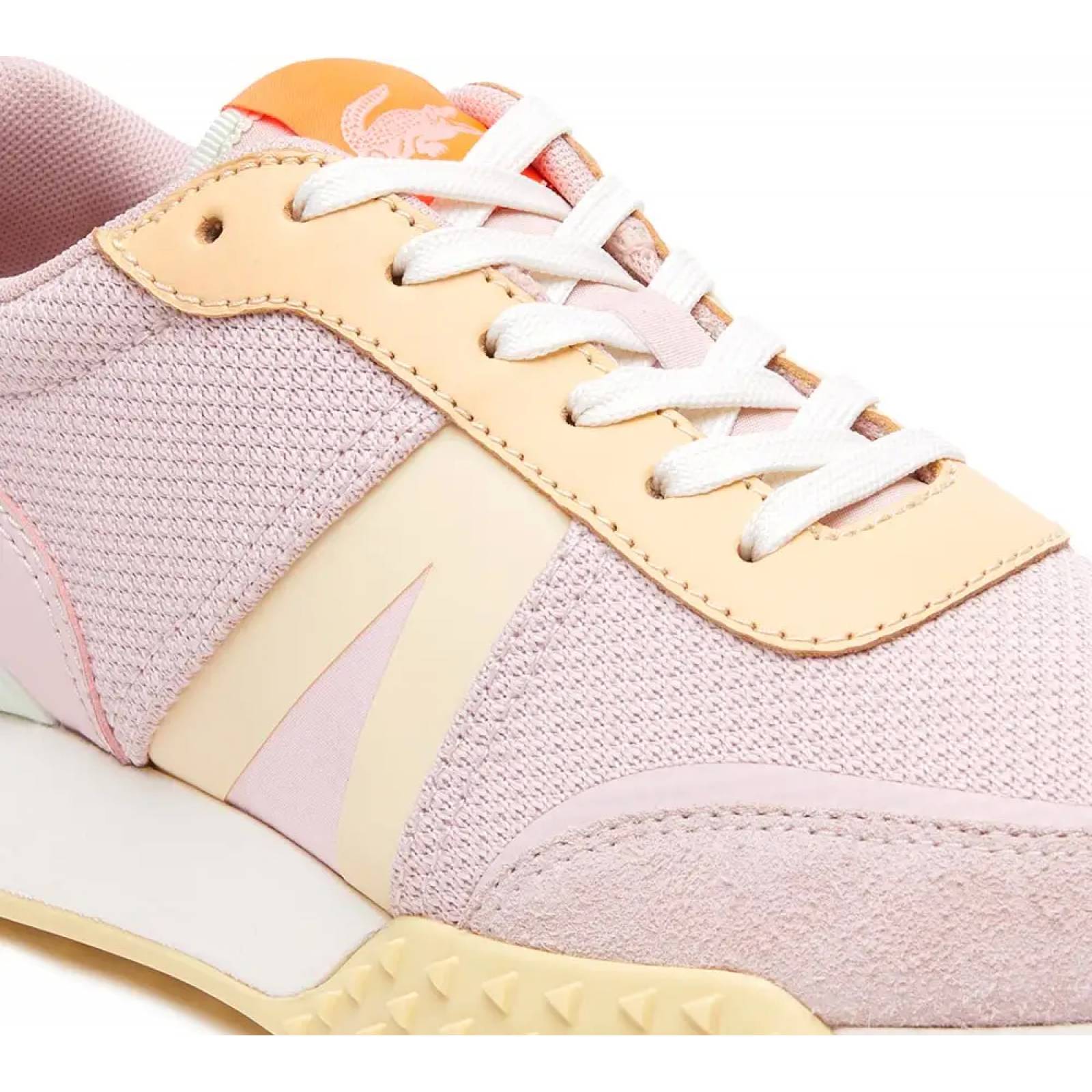 Choclo tenis casual urbano dama rosa piel Lacoste modelo 3AMY