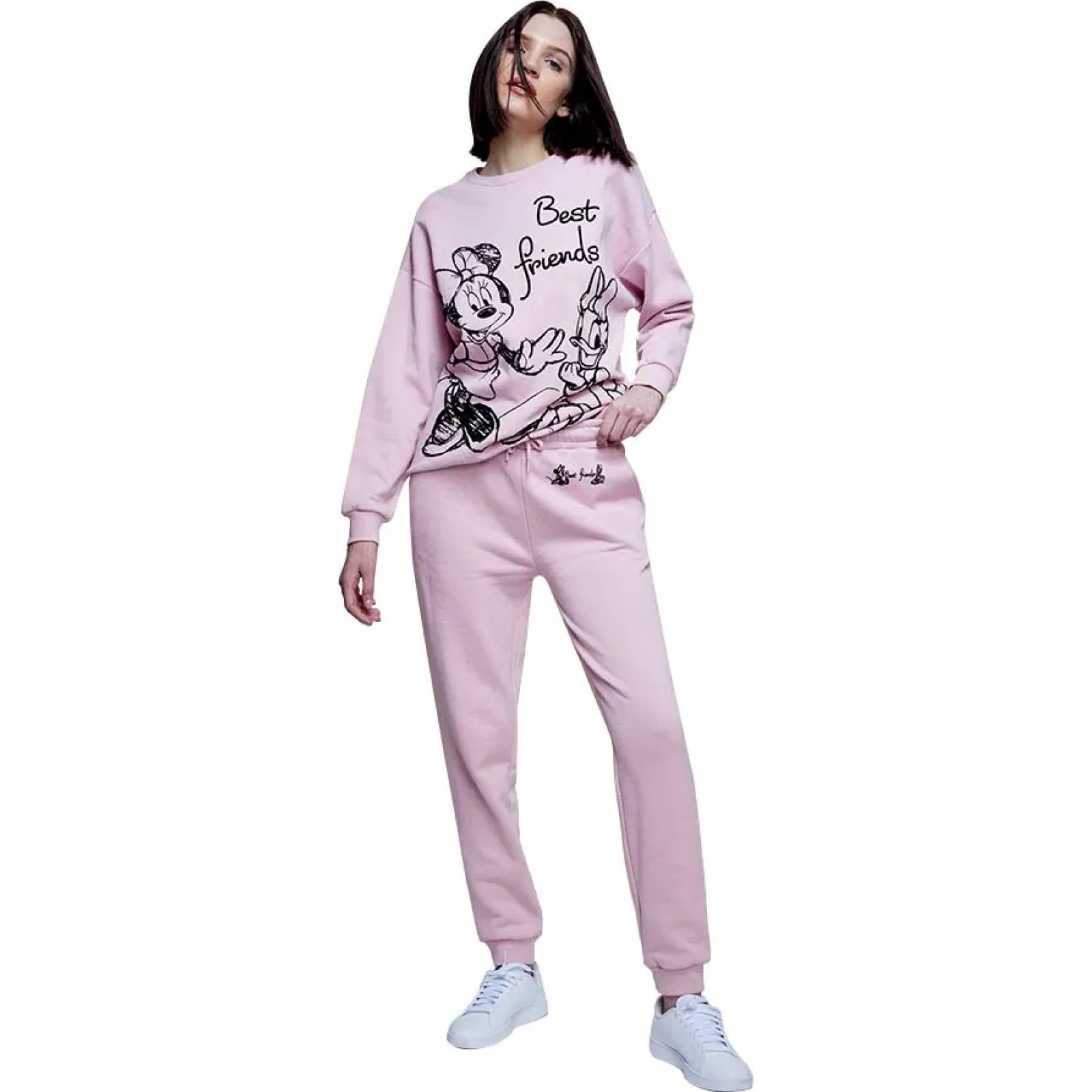 Sudadera casual dama palo de rosa Minnie Mouse modelo DUSS