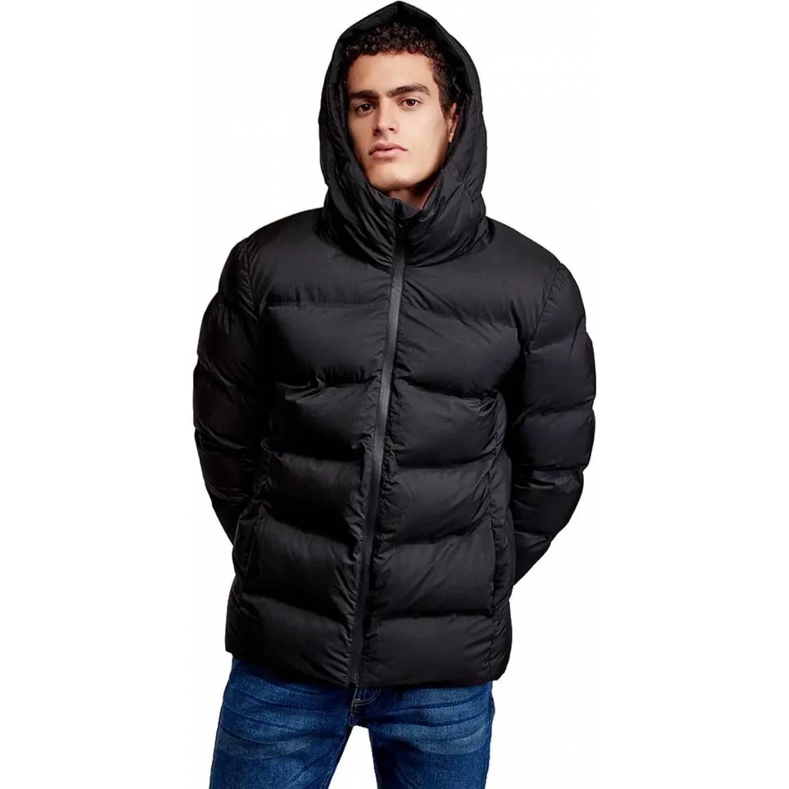 Chamarra abrigadora caballero negro D.e.e.p Selection modelo 1710