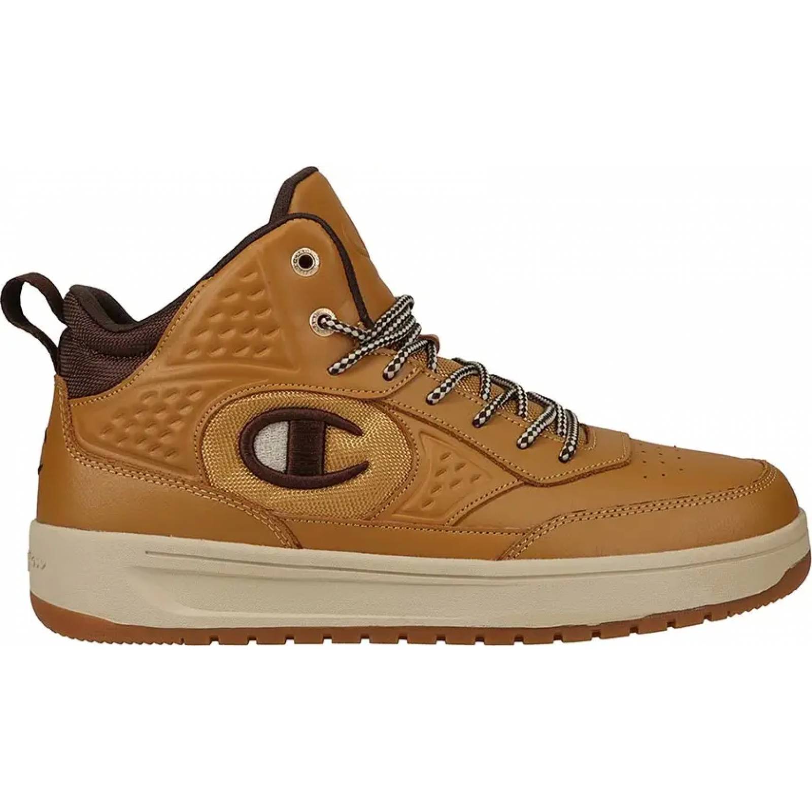 Bota tenis casual urbano caballero cafe piel Champion modelo 329M