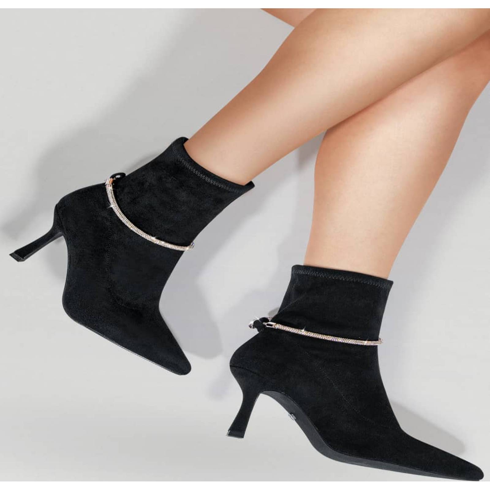 Bota vestir dama negro Thalia Sodi modelo H237