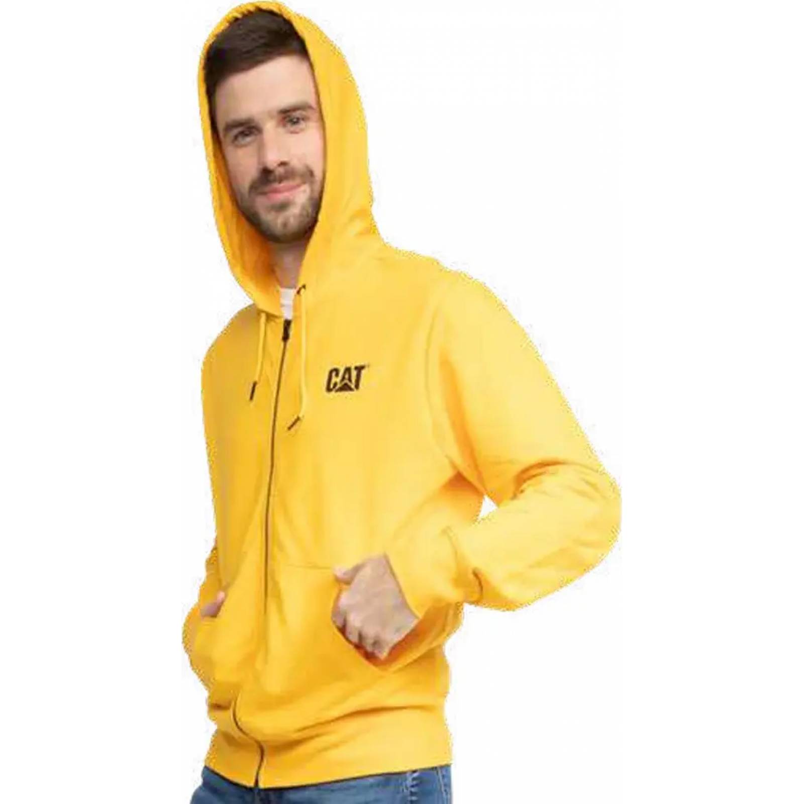 Sudadera casual caballero amarillo Caterpillar modelo OOFZ