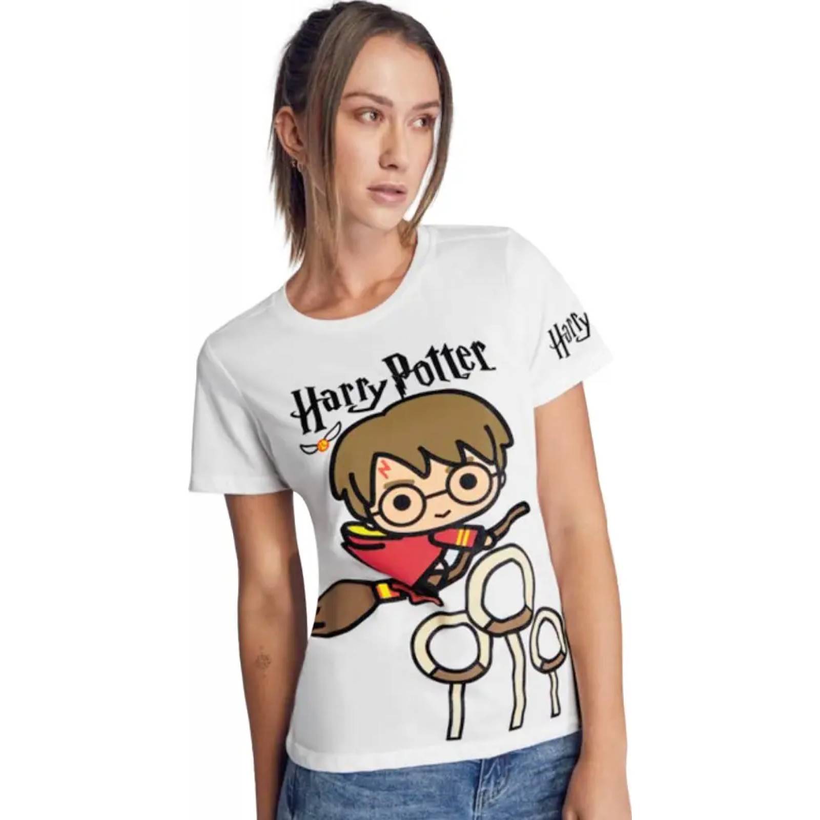 Playera casual dama negro Harry Potter modelo 2304