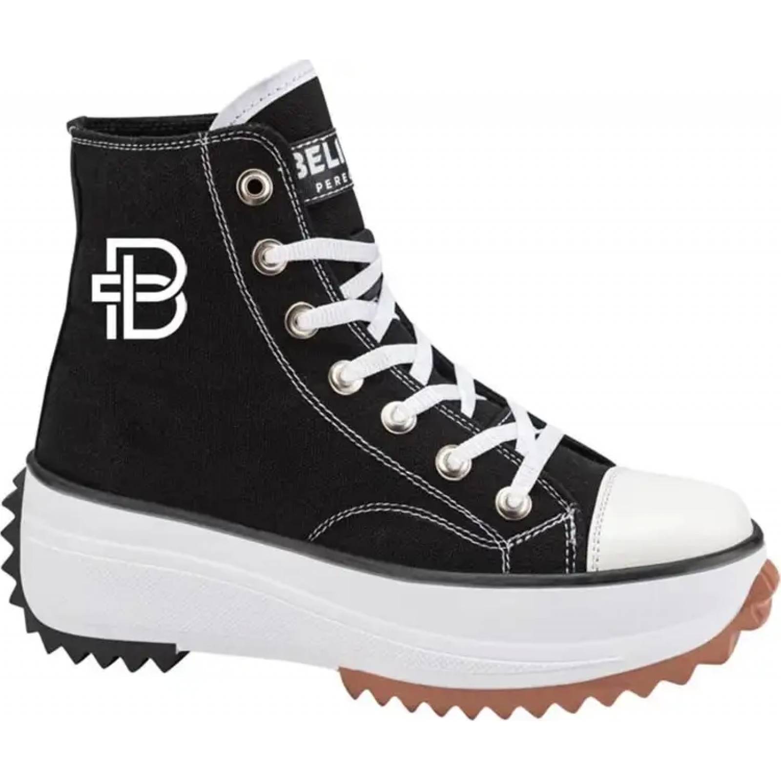 Bota tenis casual urbano dama negro Belinda Peregrin modelo 5702