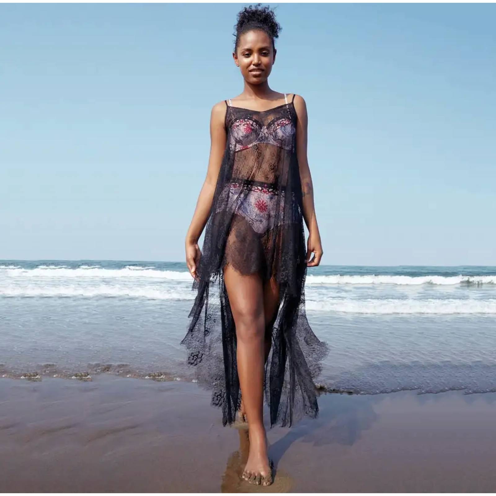 Salida de playa de playa dama negro Holly Land modelo PLEA