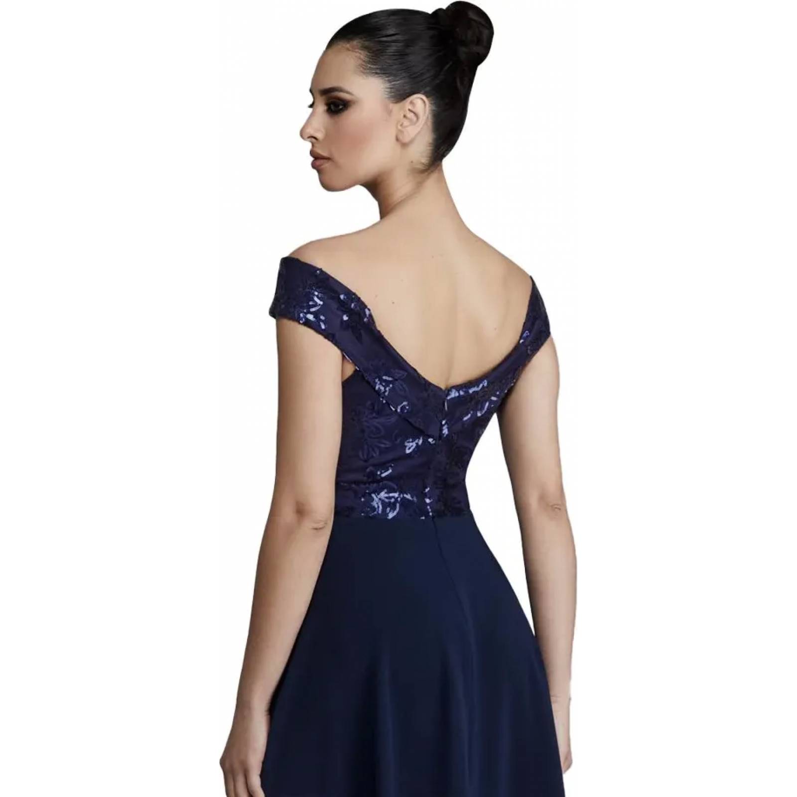Vestido cocktail dama azul marino Yaeli Fashion modelo 6865