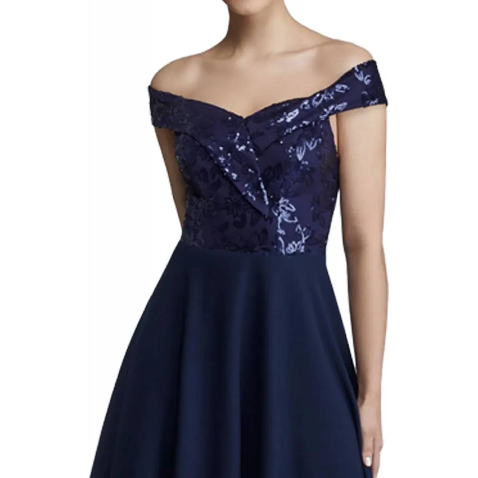 Vestido cocktail dama azul marino Yaeli Fashion modelo 6865