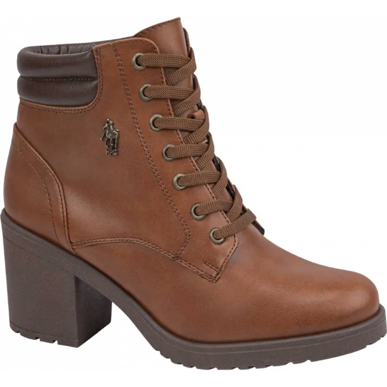 Bota militar dama cognac Hpc Polo modelo 1508