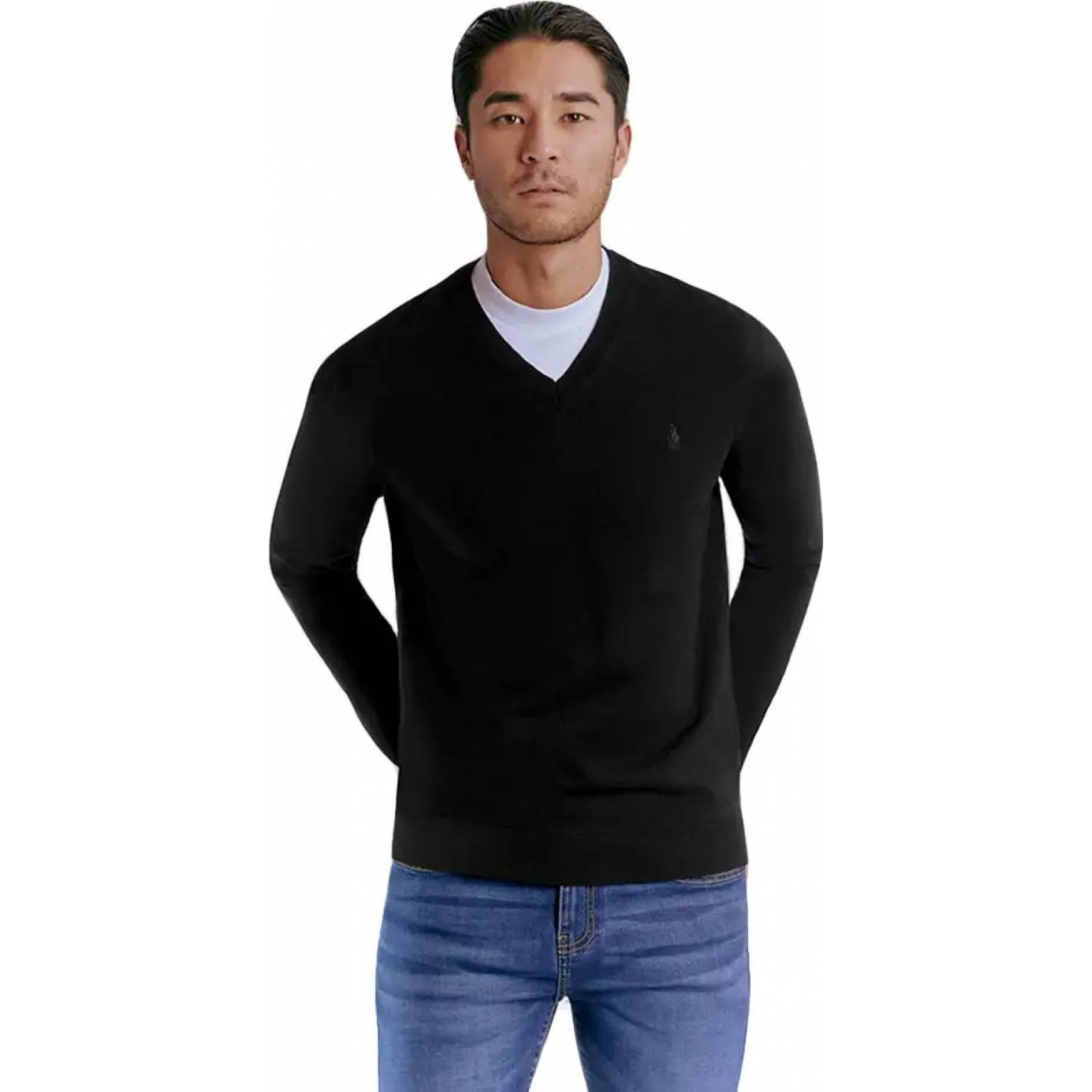 Sueter casual caballero negro Hpc Polo modelo 645M