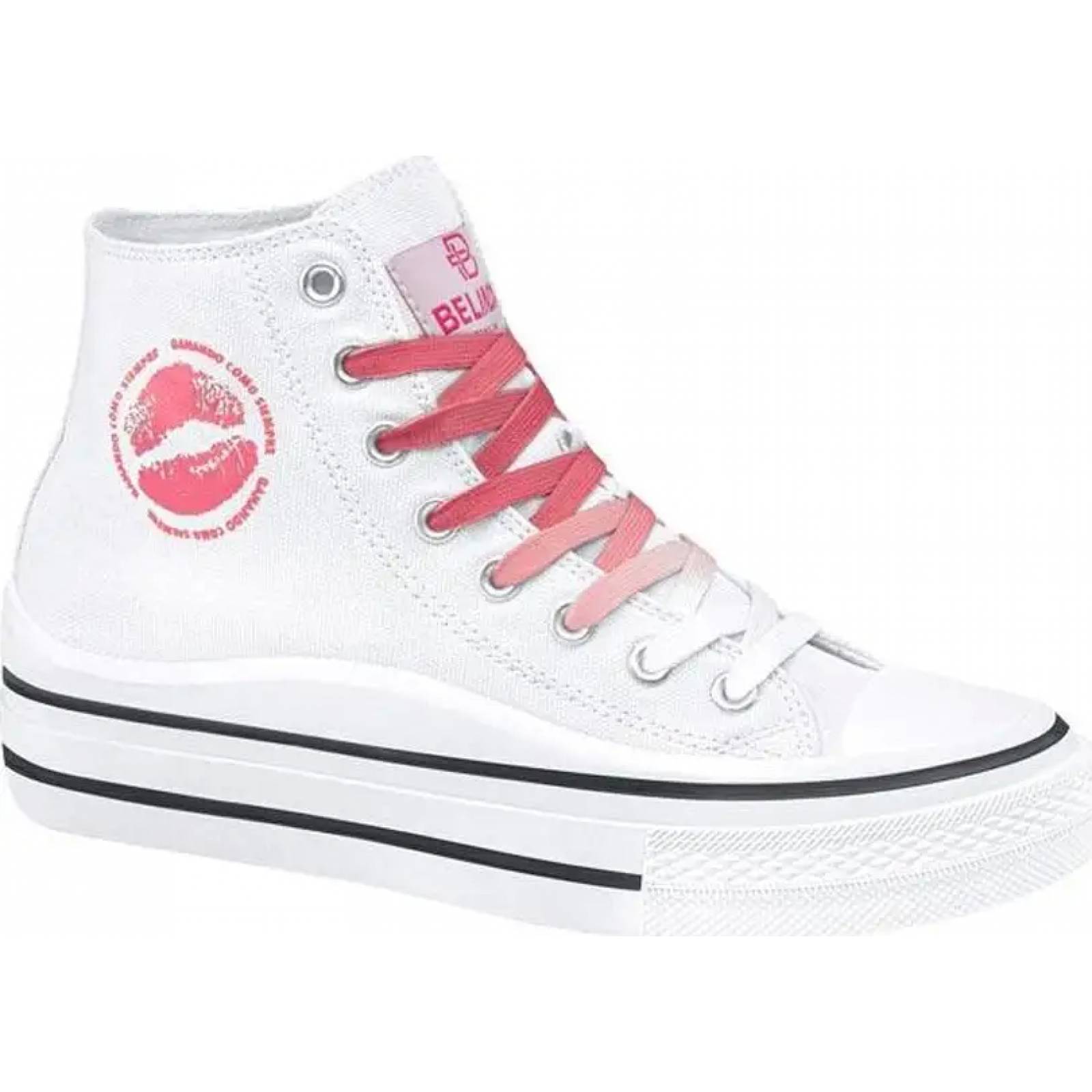 Bota tenis casual urbano dama blanco Belinda Peregrin modelo 8101