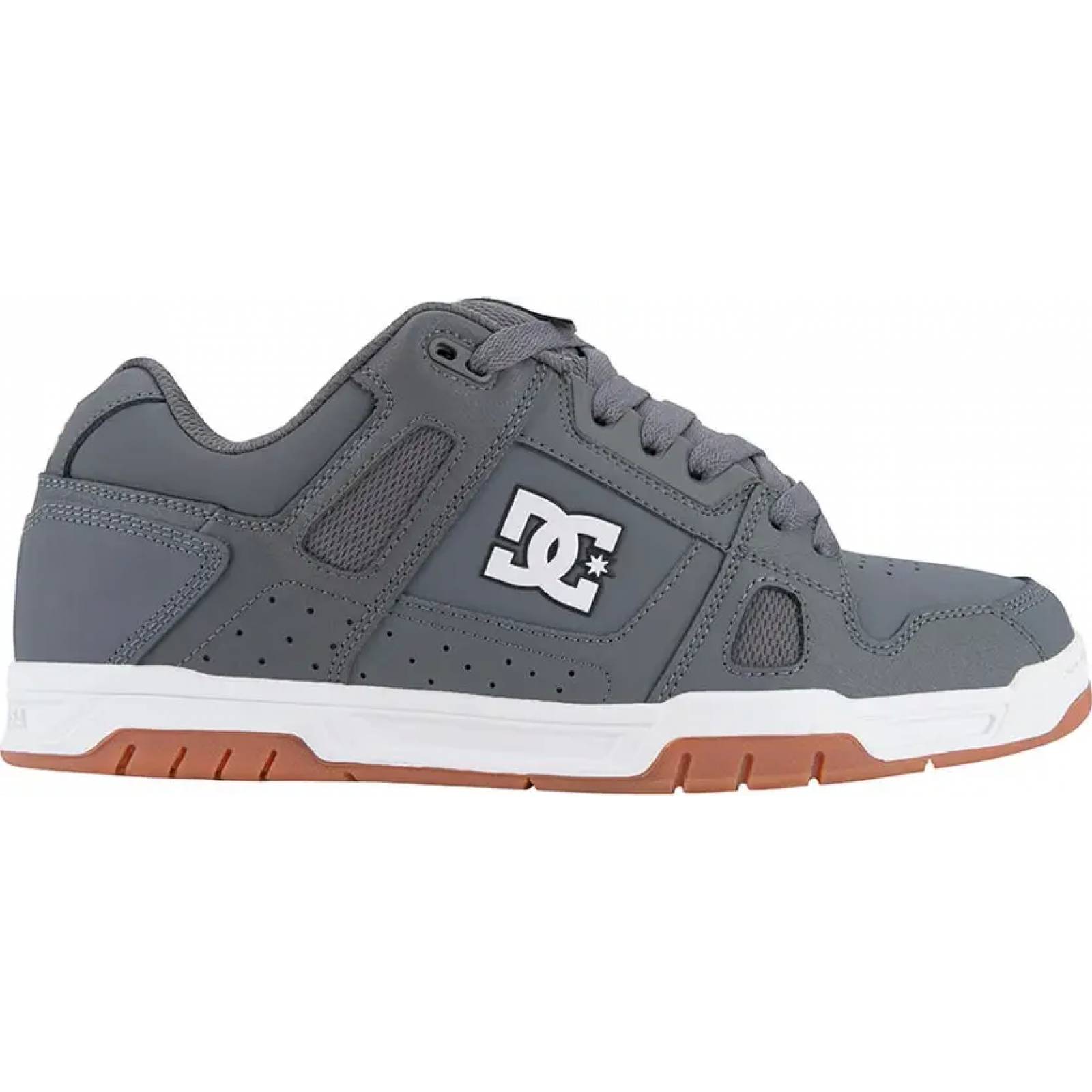 Tenis skate caballero gris piel Dc Shoes modelo 882G