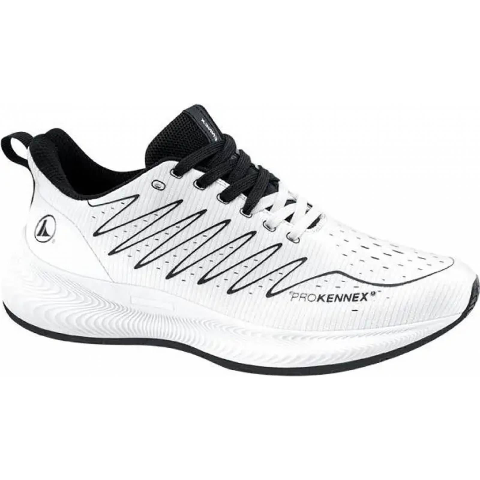 Correr tenis deportivo caballero blanco/negro Prokennex modelo 1516