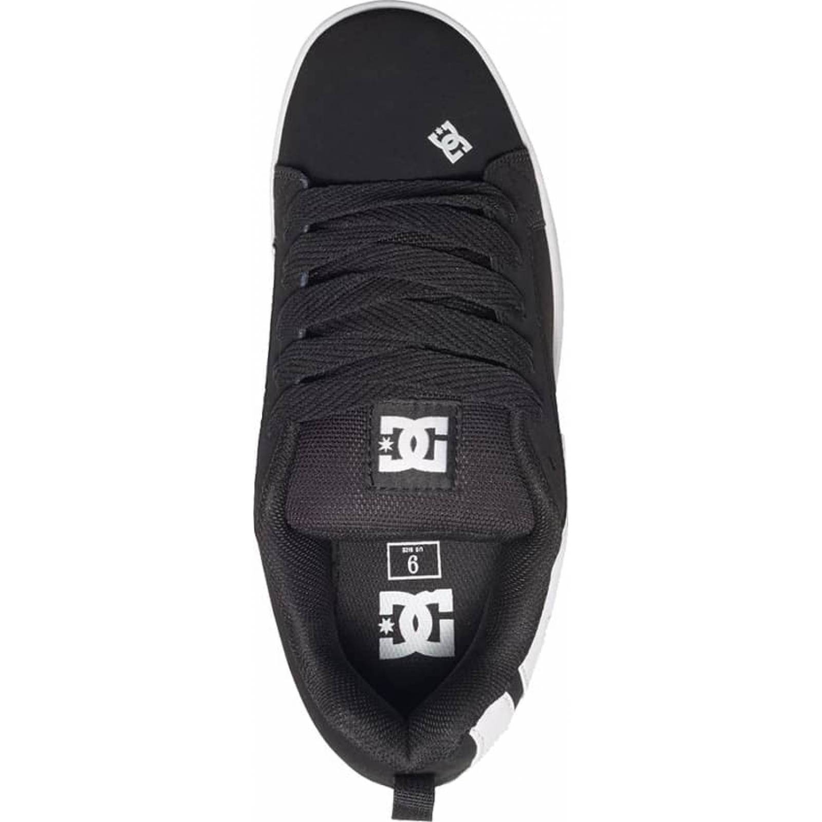 Tenis skate caballero negro piel Dc Shoes modelo 9001