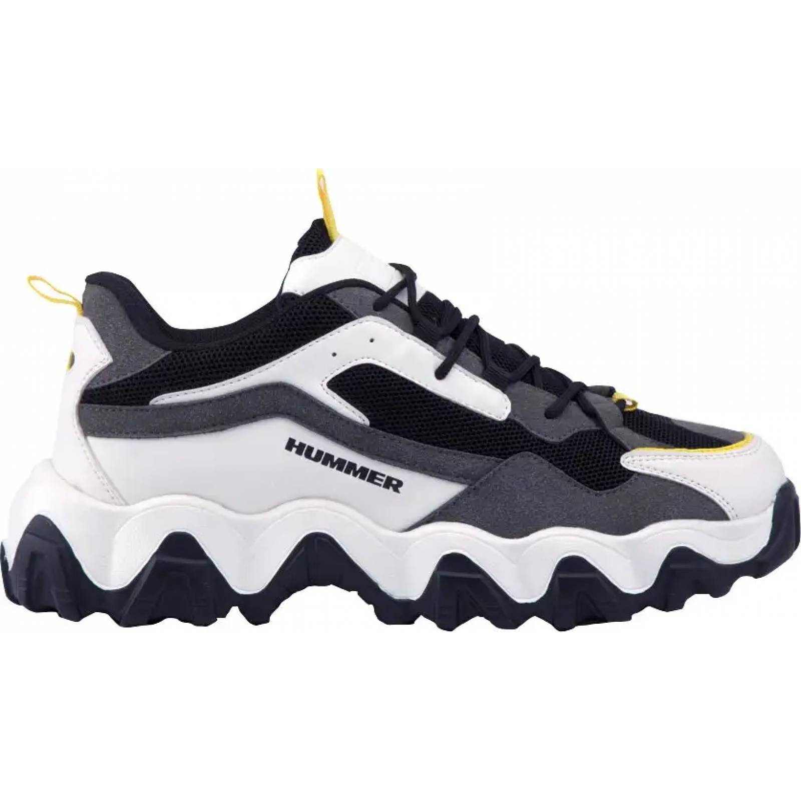 Choclo tenis casual urbano caballero blanco/negro Hummer modelo 1601