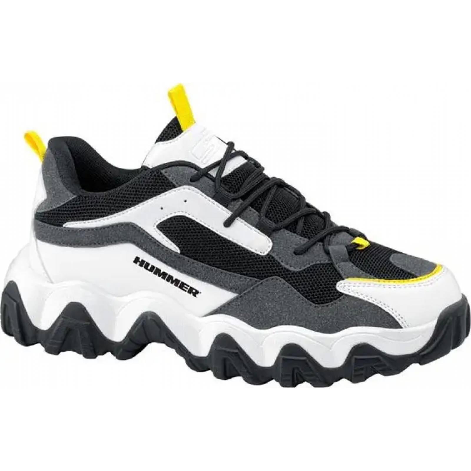 Choclo tenis casual urbano caballero blanco/negro Hummer modelo 1601