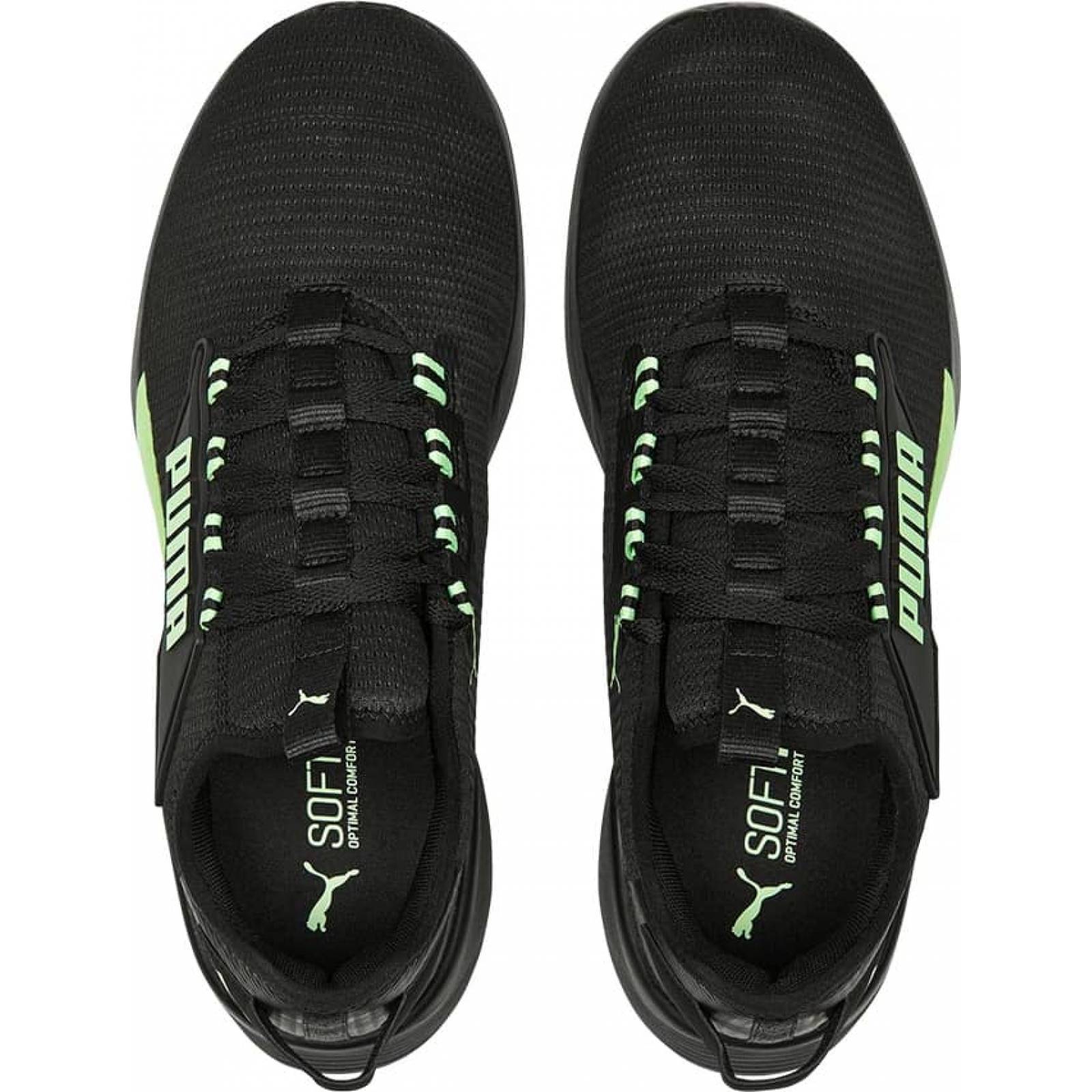 Tenis negros 2024 con verde