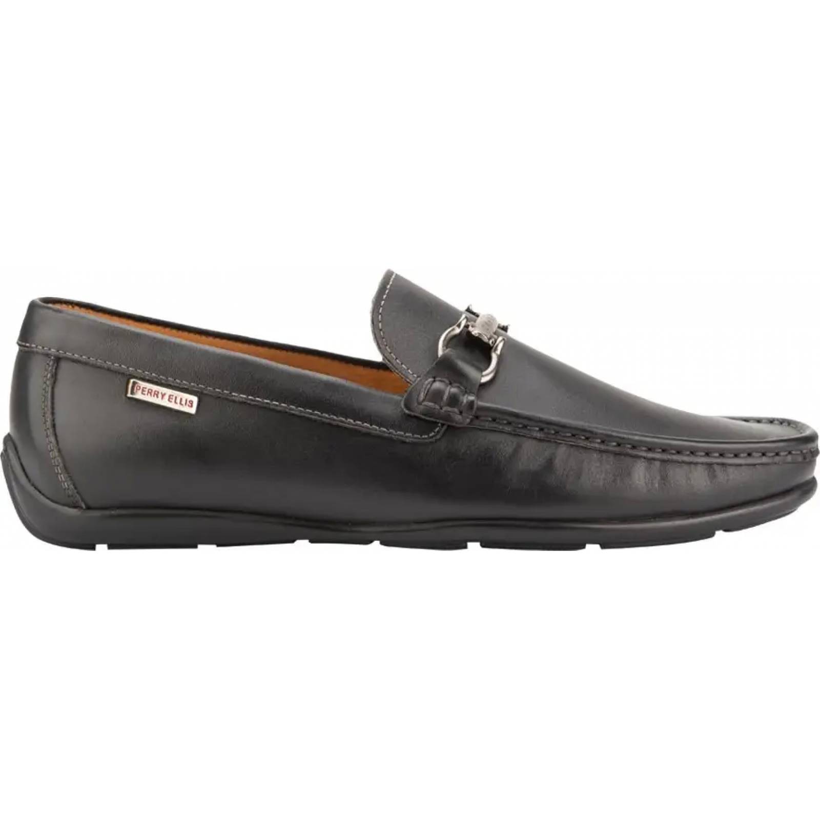 Mocasines caballero negro piel Perry Ellis modelo 6554