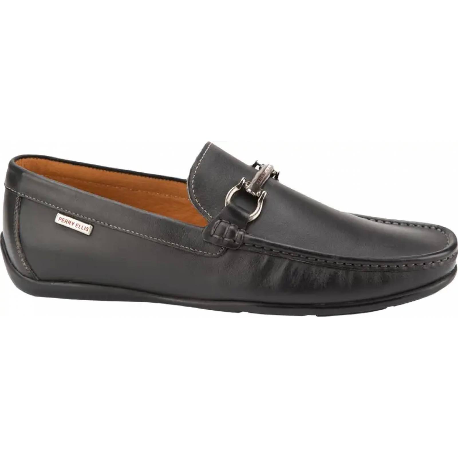 Mocasines caballero negro piel Perry Ellis modelo 6554