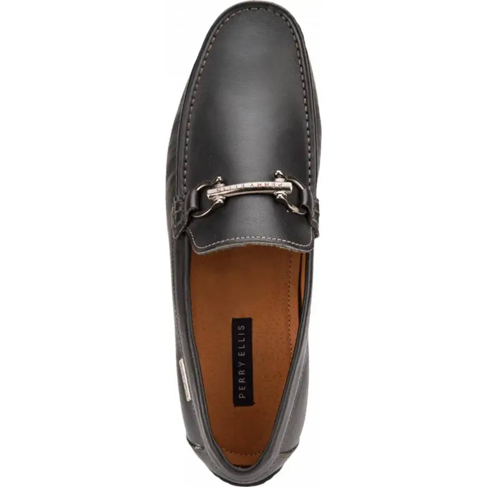 Mocasines caballero negro piel Perry Ellis modelo 6554
