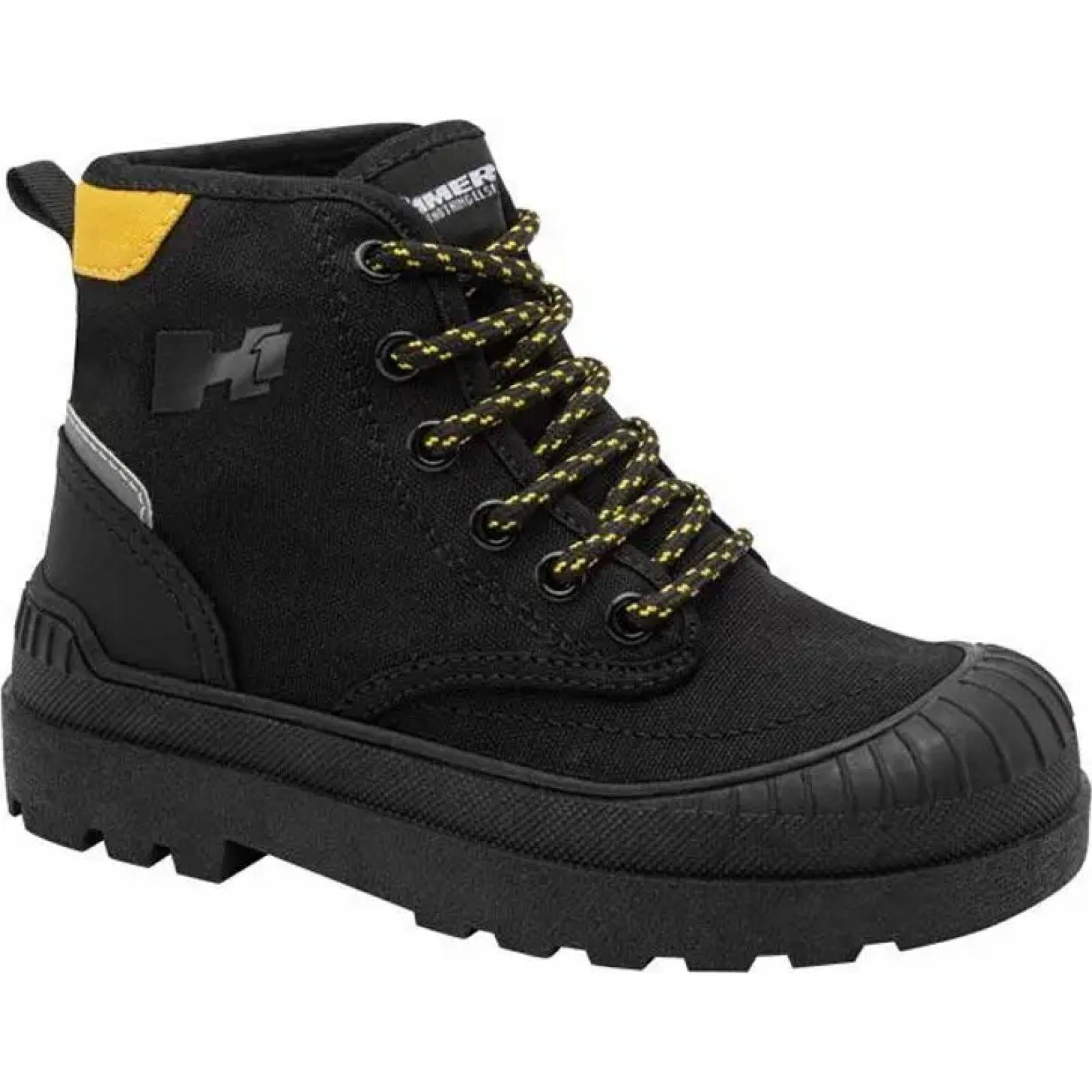Bota tenis casual urbano niño negro Hummer modelo 24KB