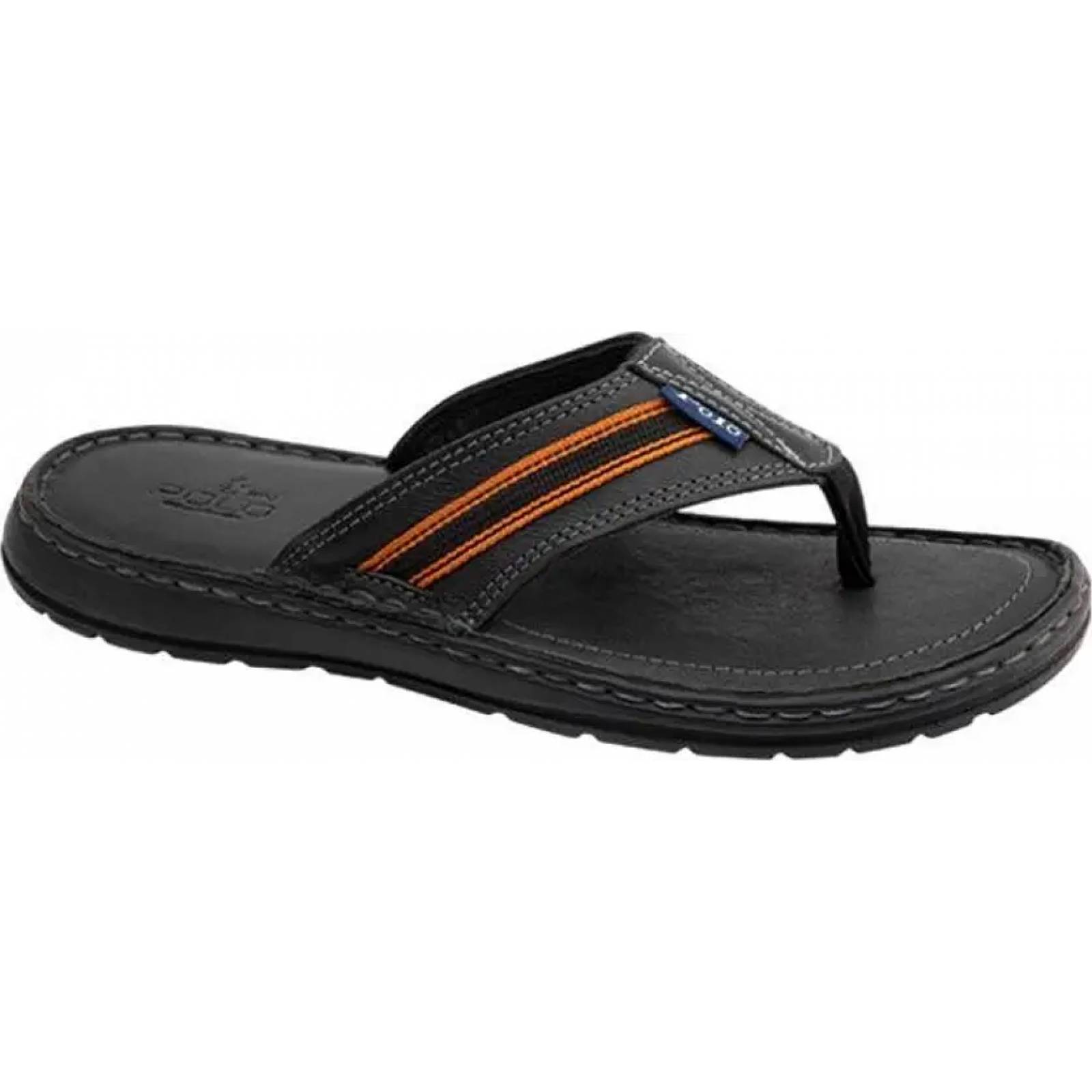 Sandalia playa/baño caballero negro piel Hpc Polo modelo 1986