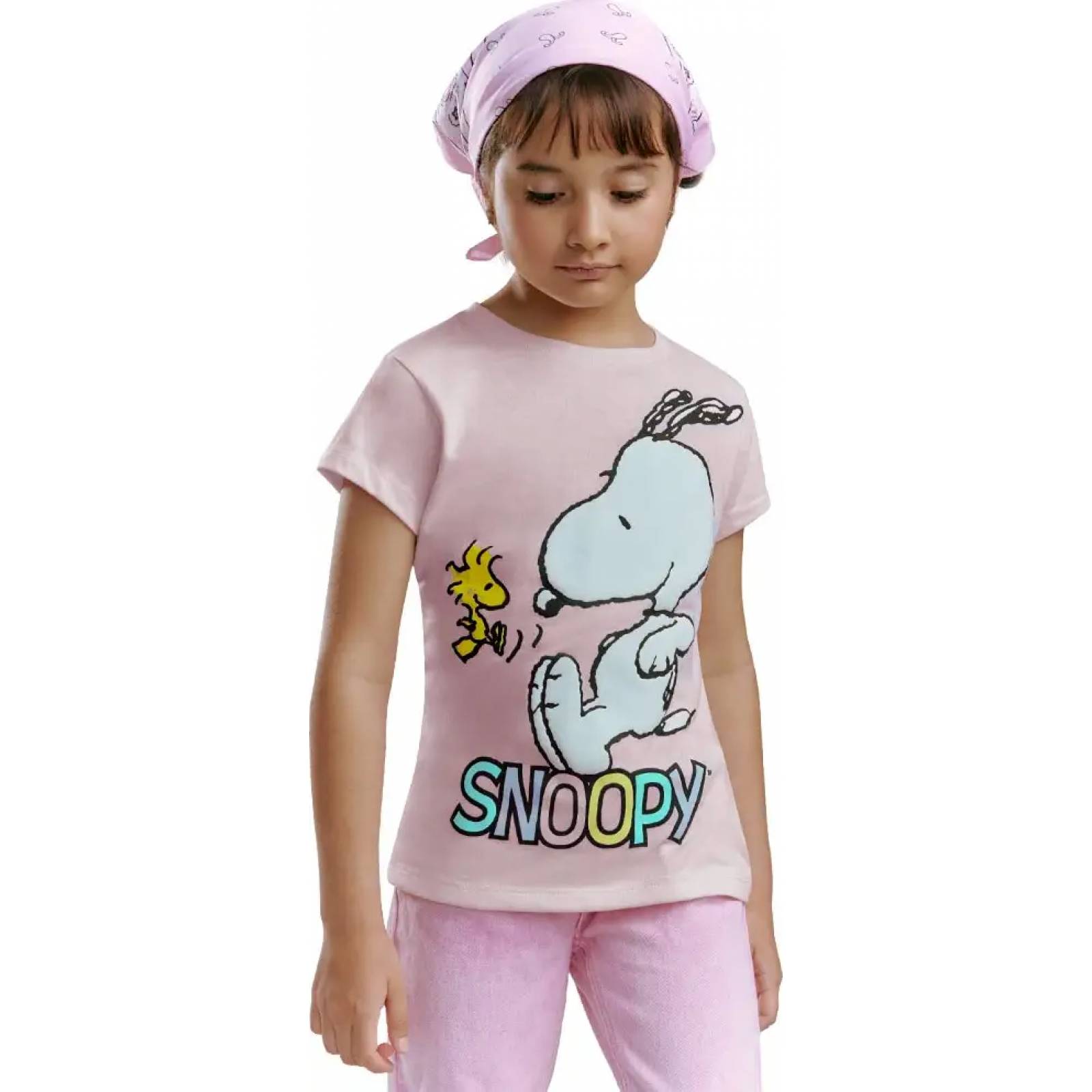 Playera casual niña palo de rosa Peanuts modelo 2306