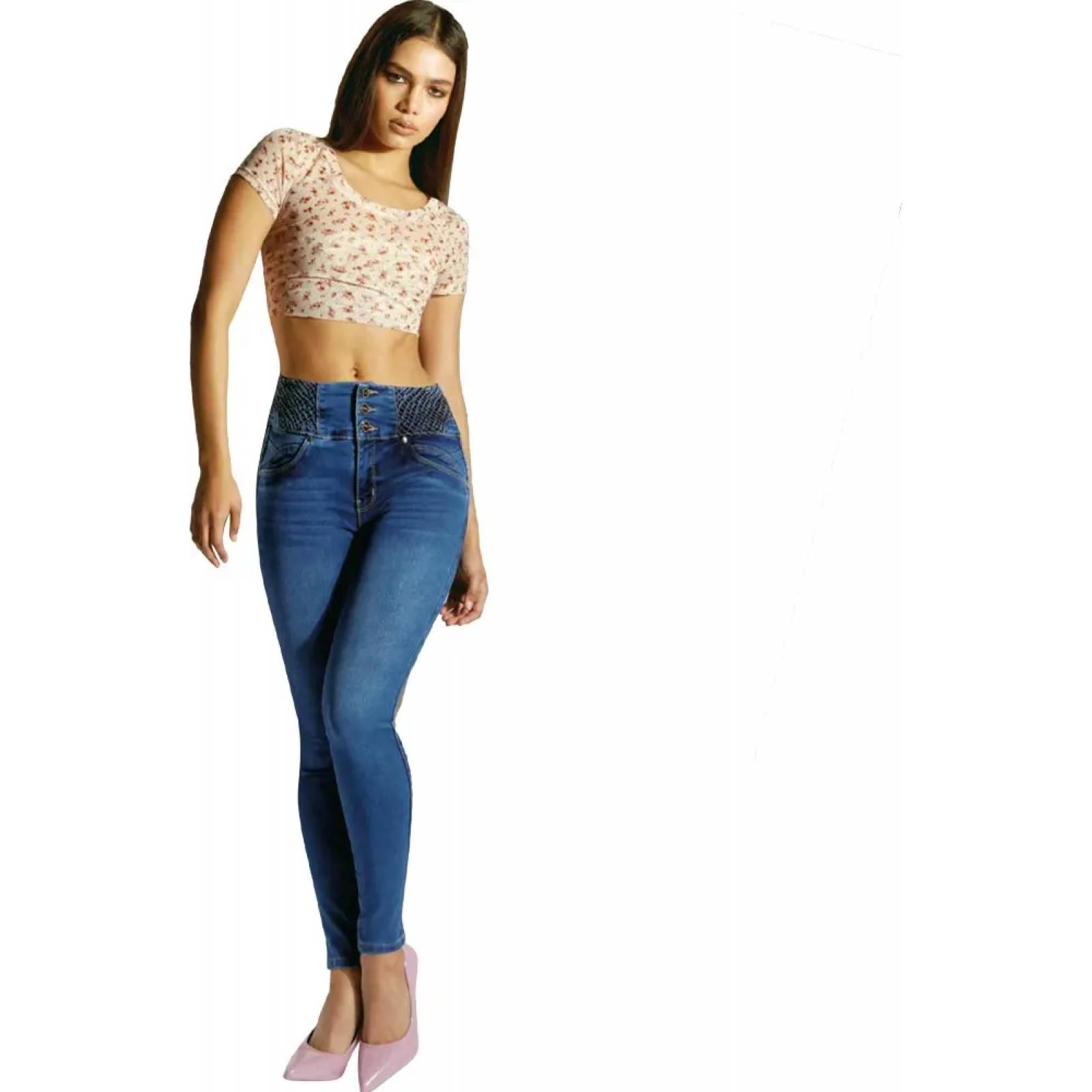 Jeans casual dama gris Praga Jeans modelo PRE6