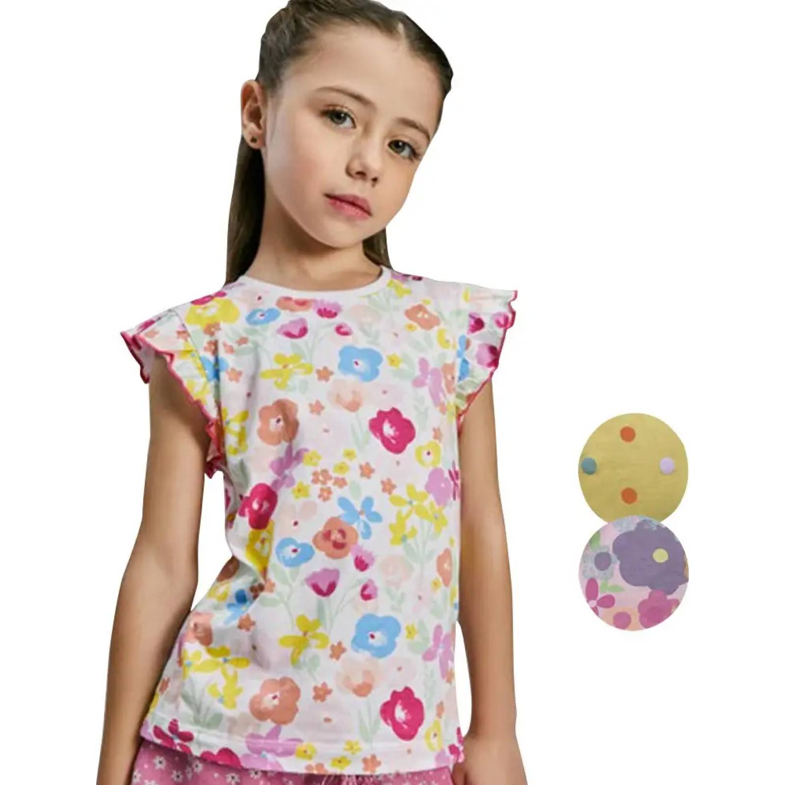 Playera casual niña rosa Holly Land Kids modelo T024