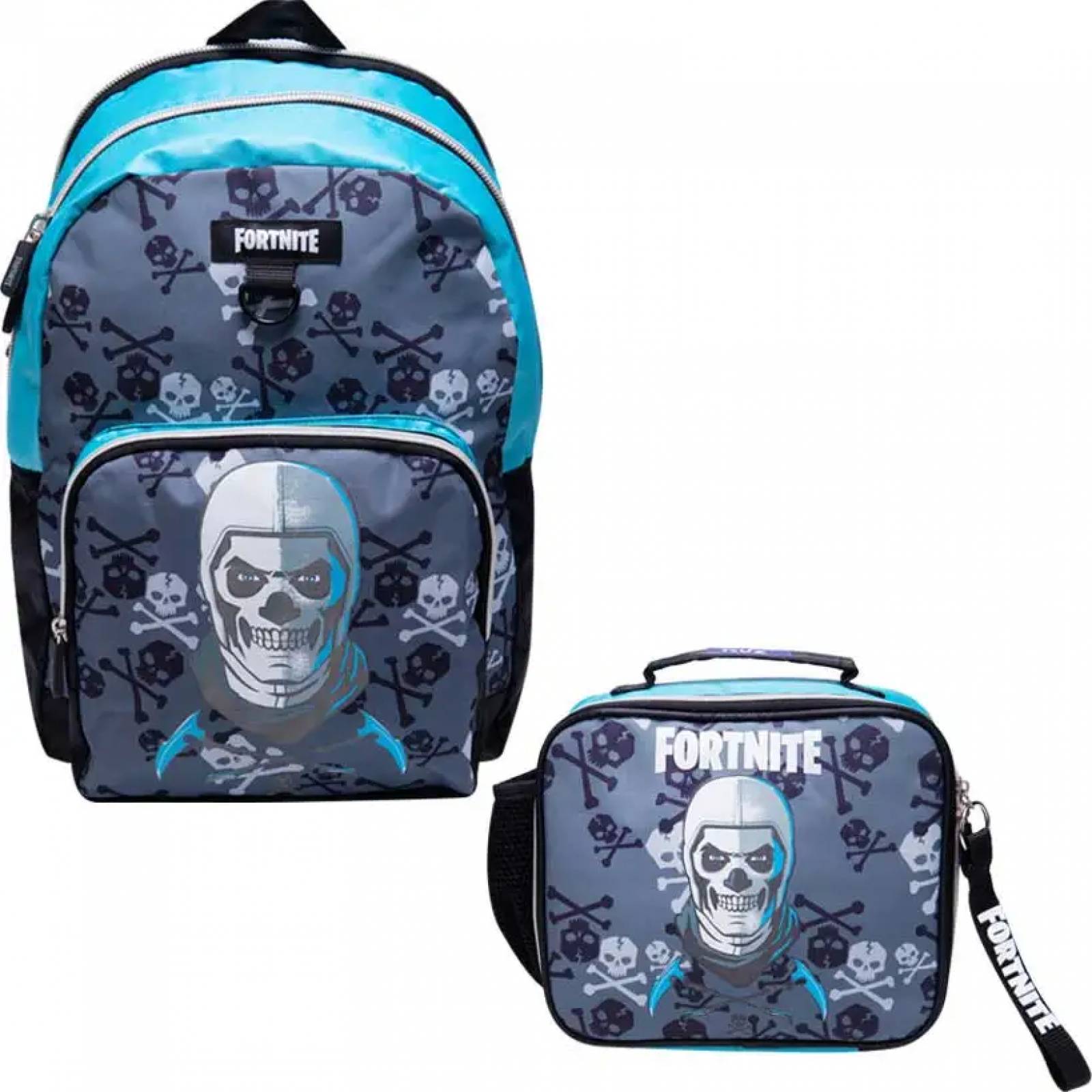 Backpack mochila/morral/maleta niño gris Fortnite modelo 0691